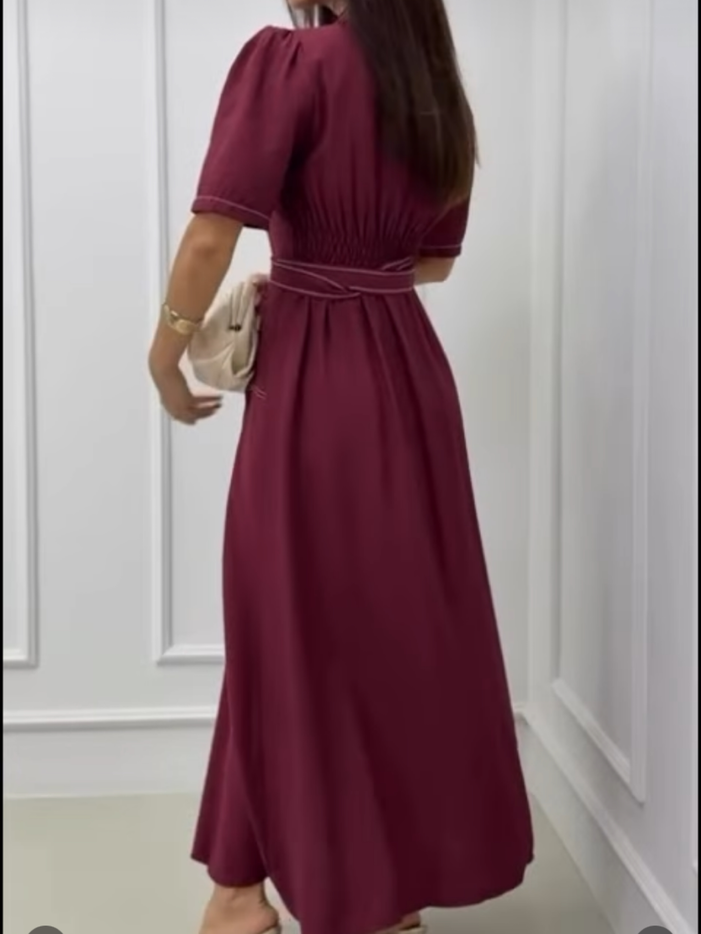 Vestido longo com mangas - Nosso Jeito | ZAX