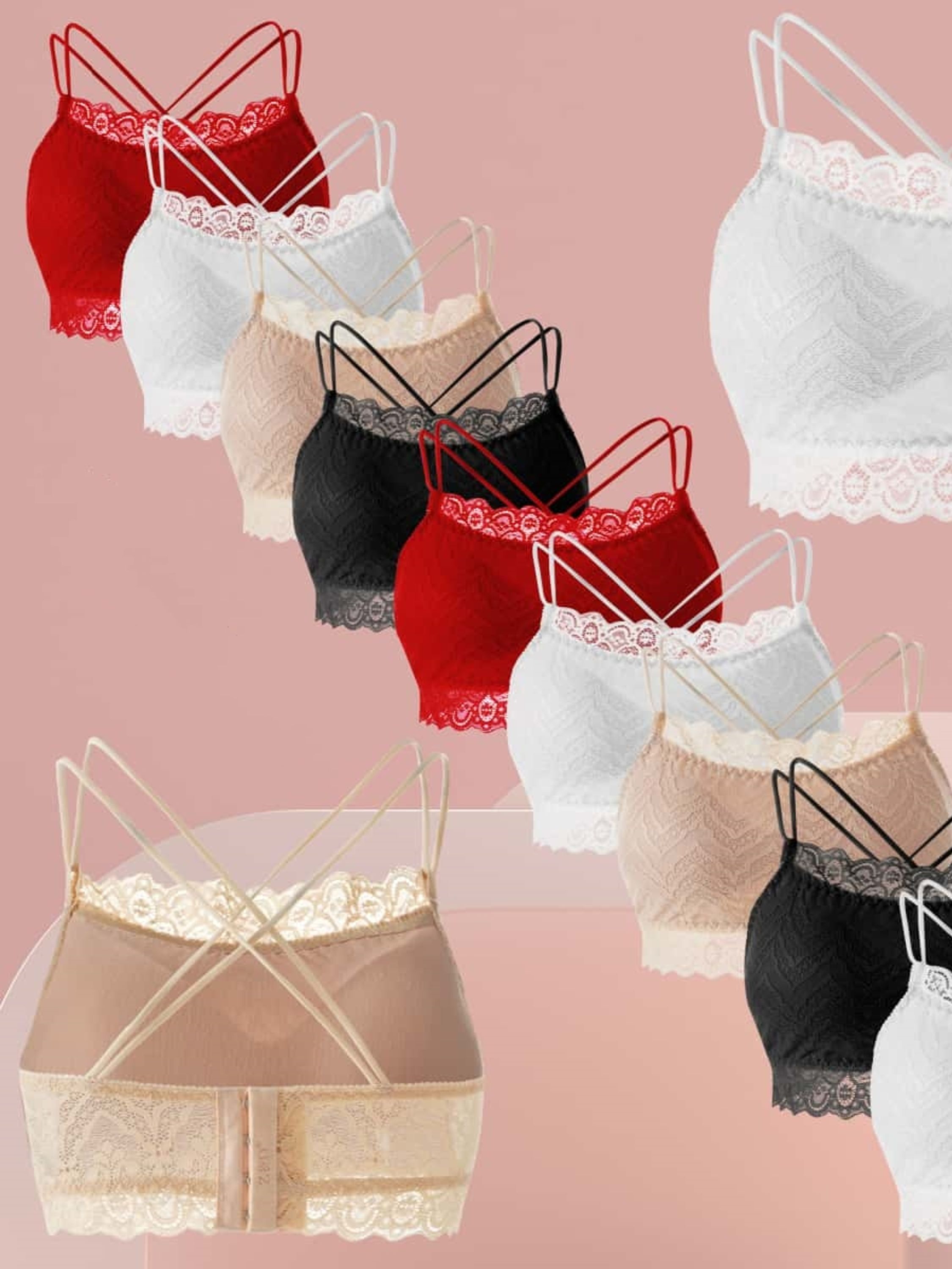 12 Peças Z&D Lingerie Top De Renda Alças Larga Com Bojo 690 - Z e