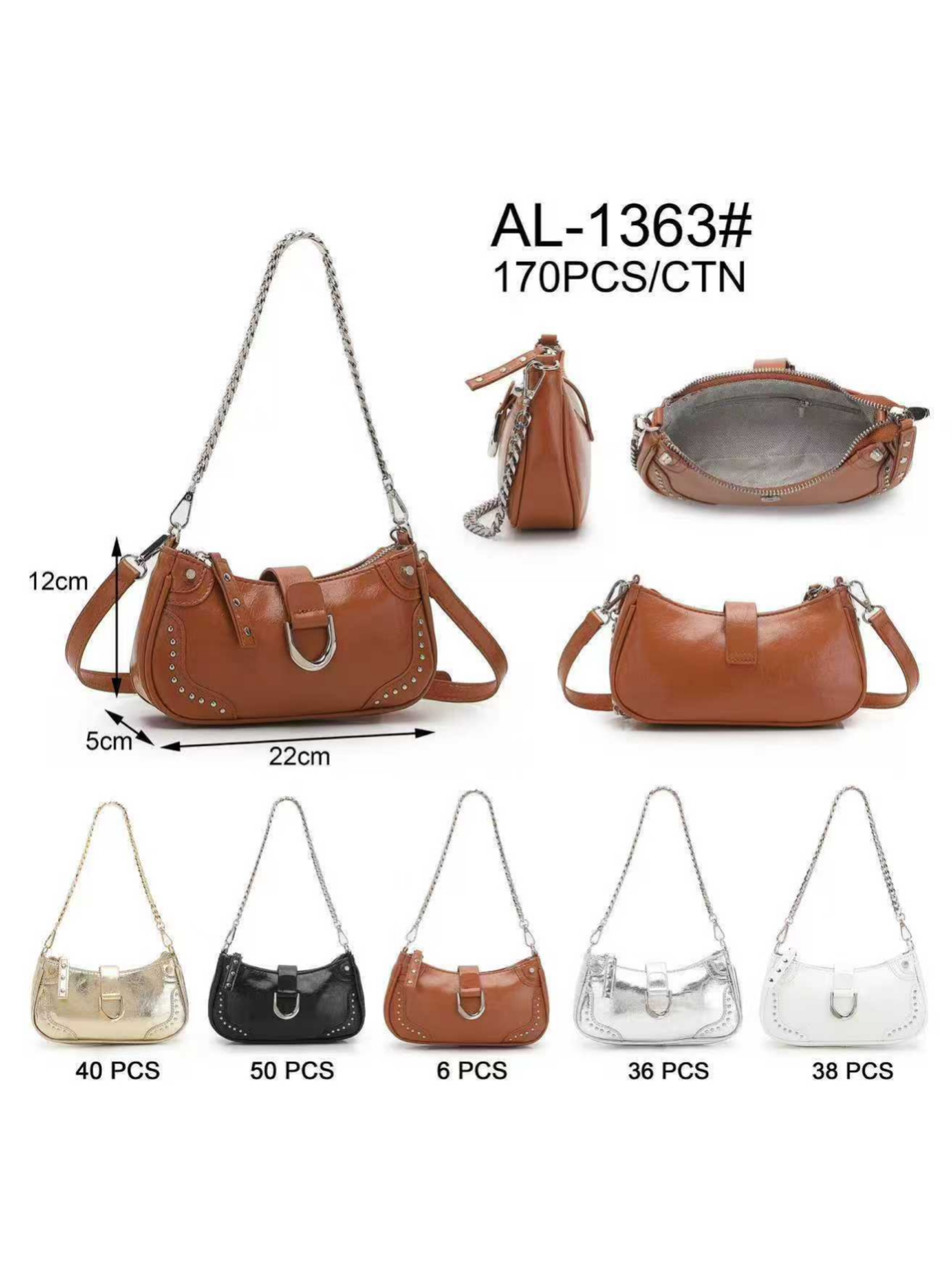 Bolsa tiracolo com duas alças de qualidade AL-1363 - SUMMER BOLSAS