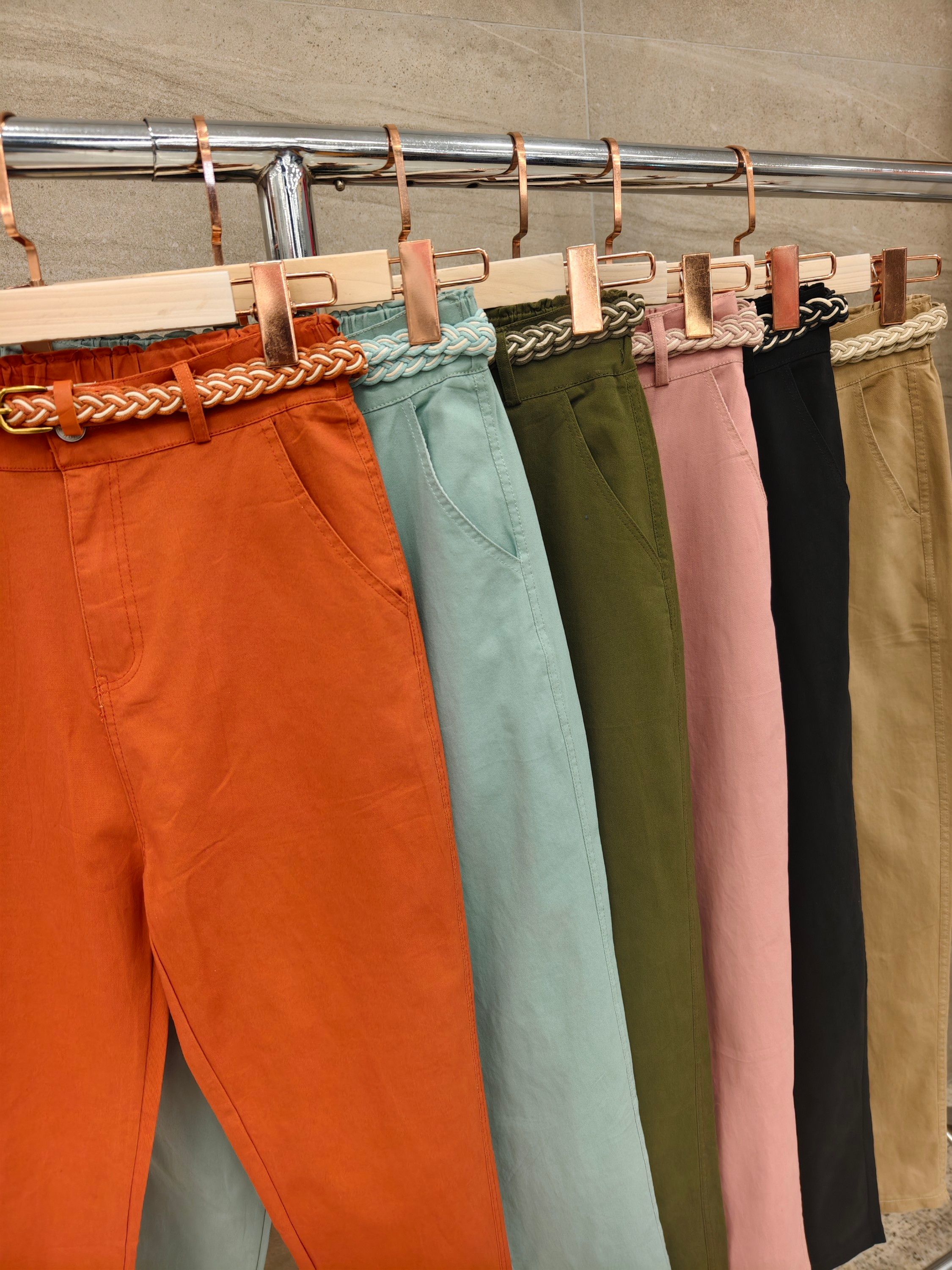 calça sarja com Elastico importado femininas modas M2218 - Sol