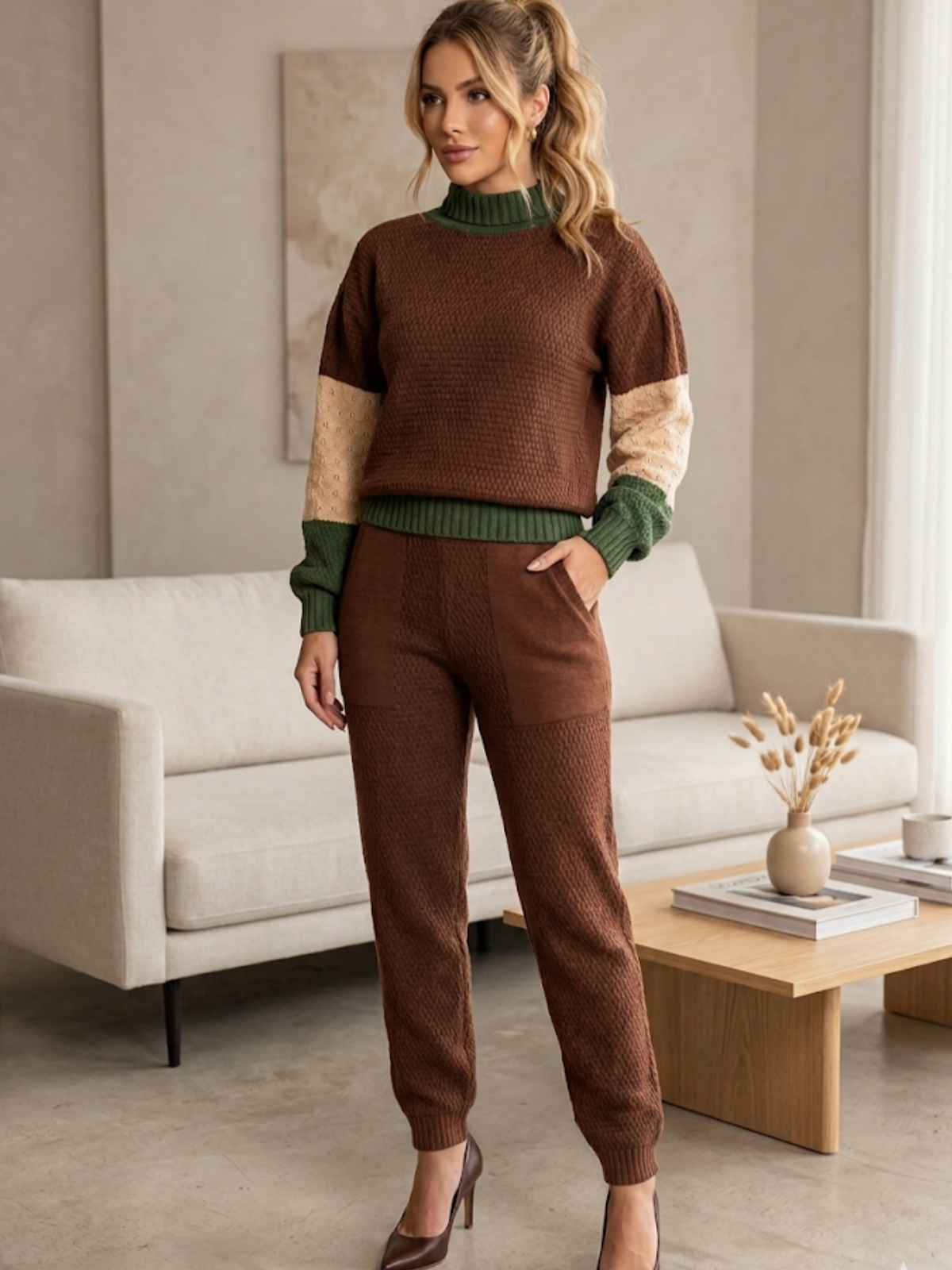 Conjunto cores tricô mousse. - Eshop Moda Tricot | ZAX
