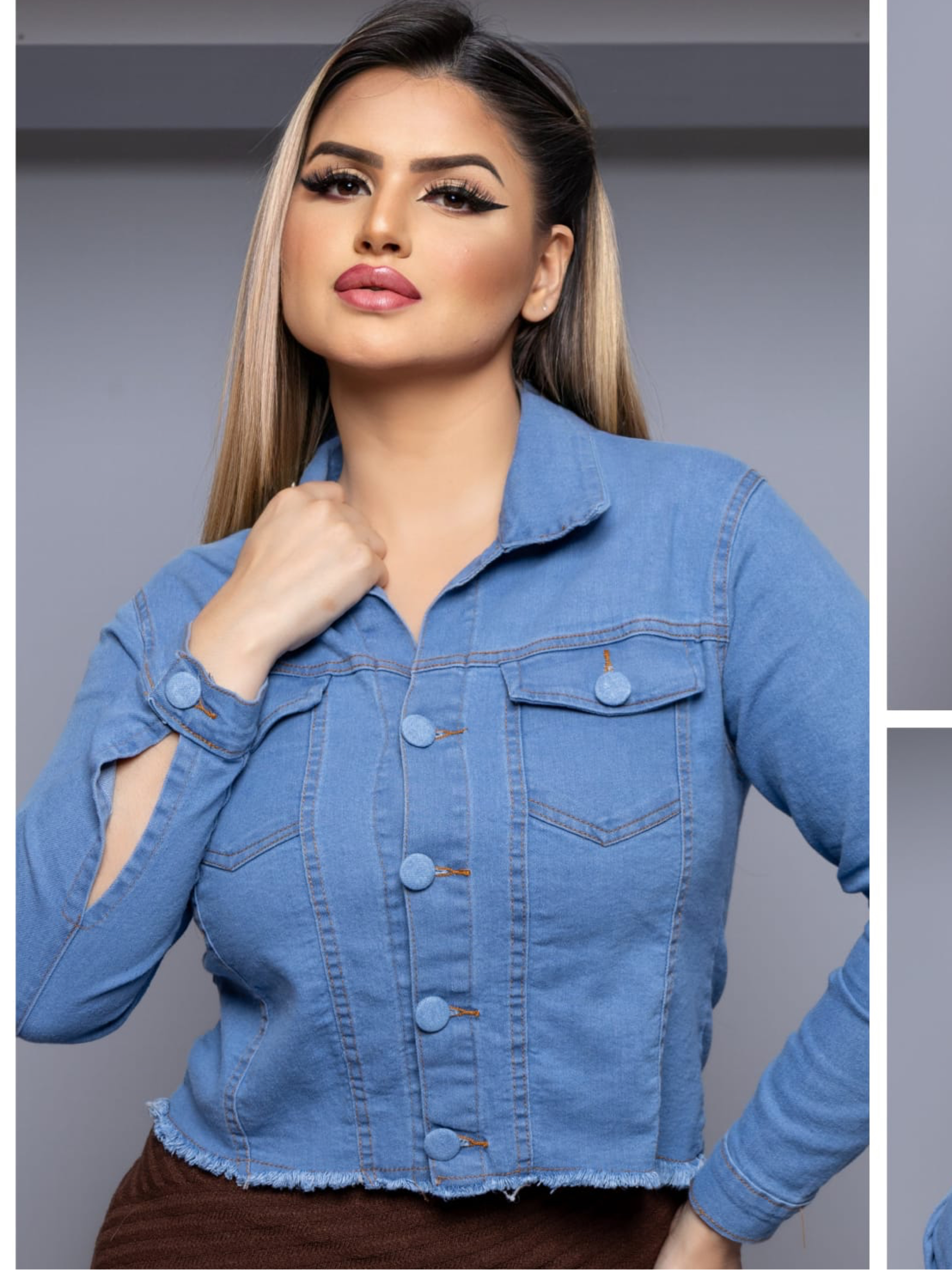 ゆき　0910 Jaqueta jeans com lycra - Okapi Jeans | ZAX