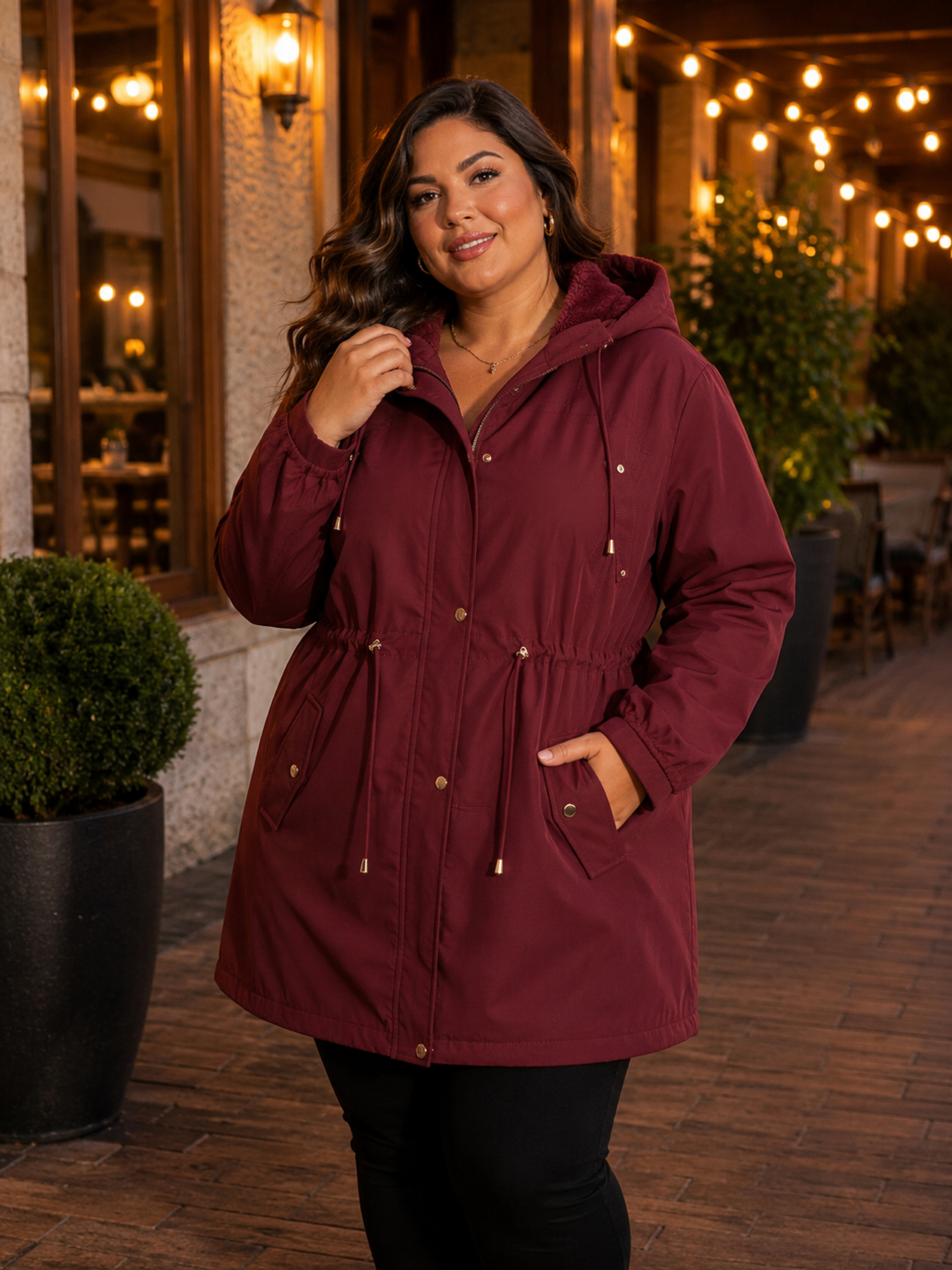 Sobretudo impermeável forrada plus size - Okapi Jeans | ZAX