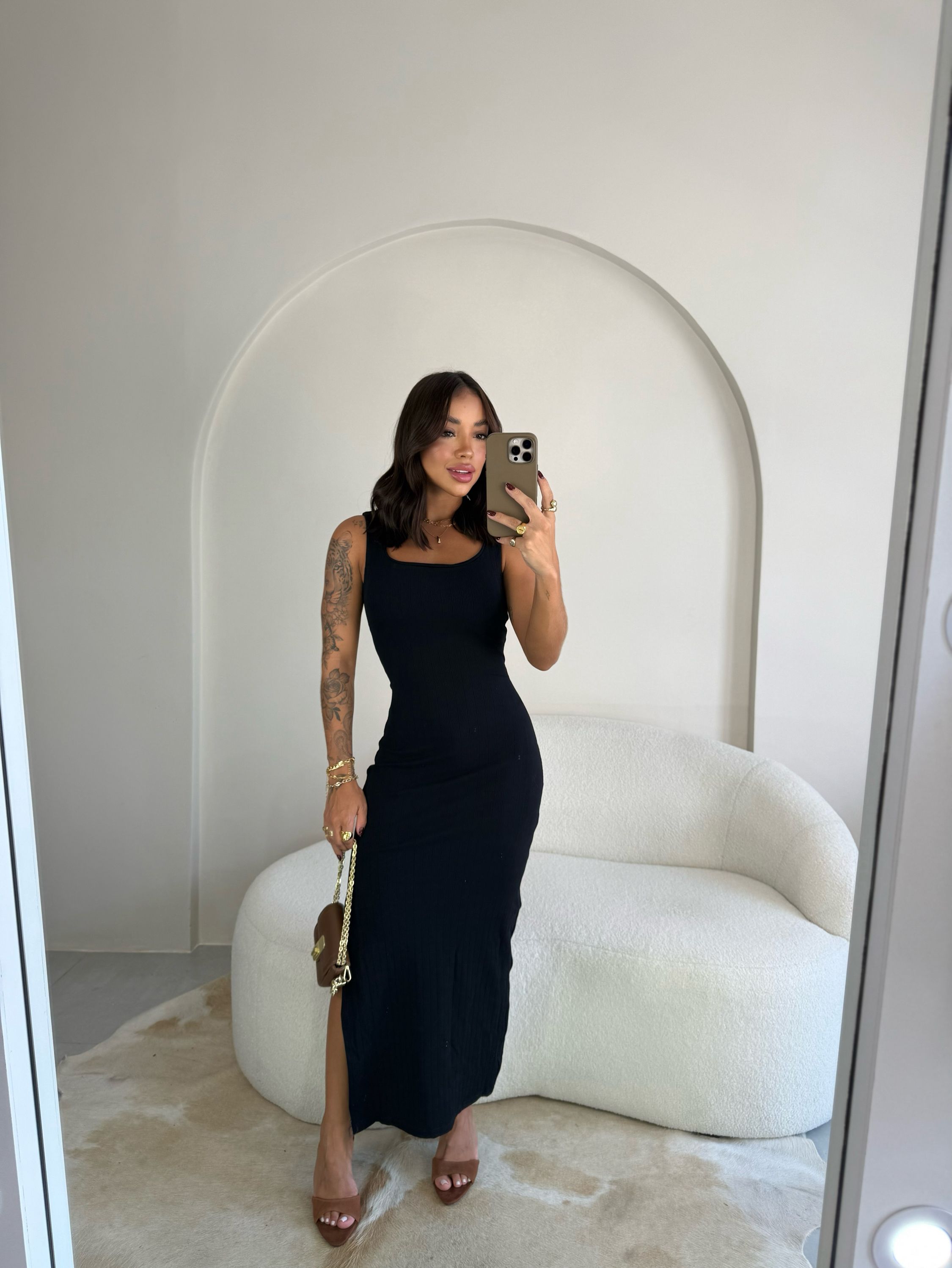 VESTIDO MAYA CANELADO PREMIUM - TH MODAS BRÁS | ZAX