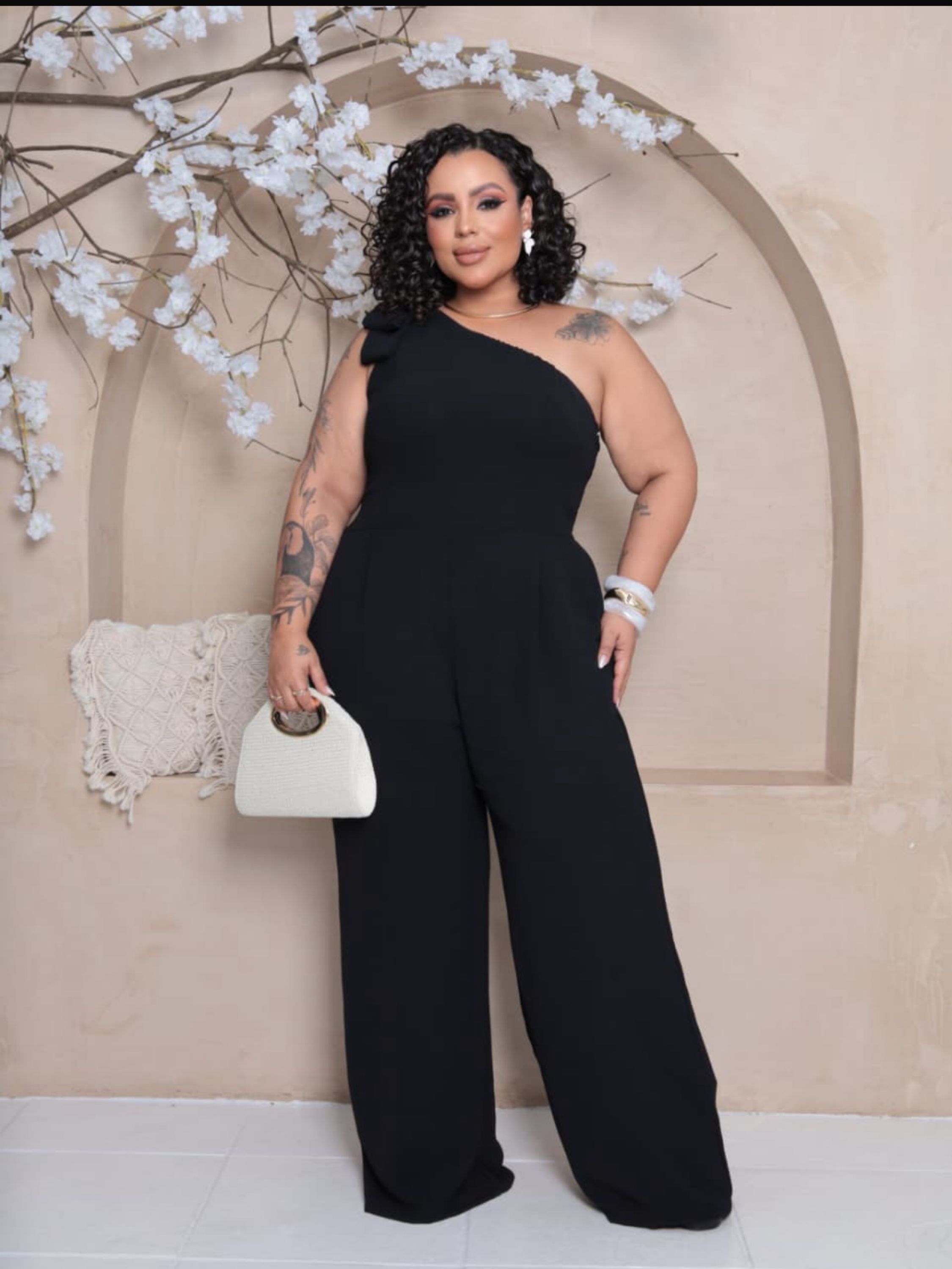 マヒナ ラカウ セット　MAHINA LAKAUセット Macacão longo nula manca Plus Size - Carmin Plus | ZAX