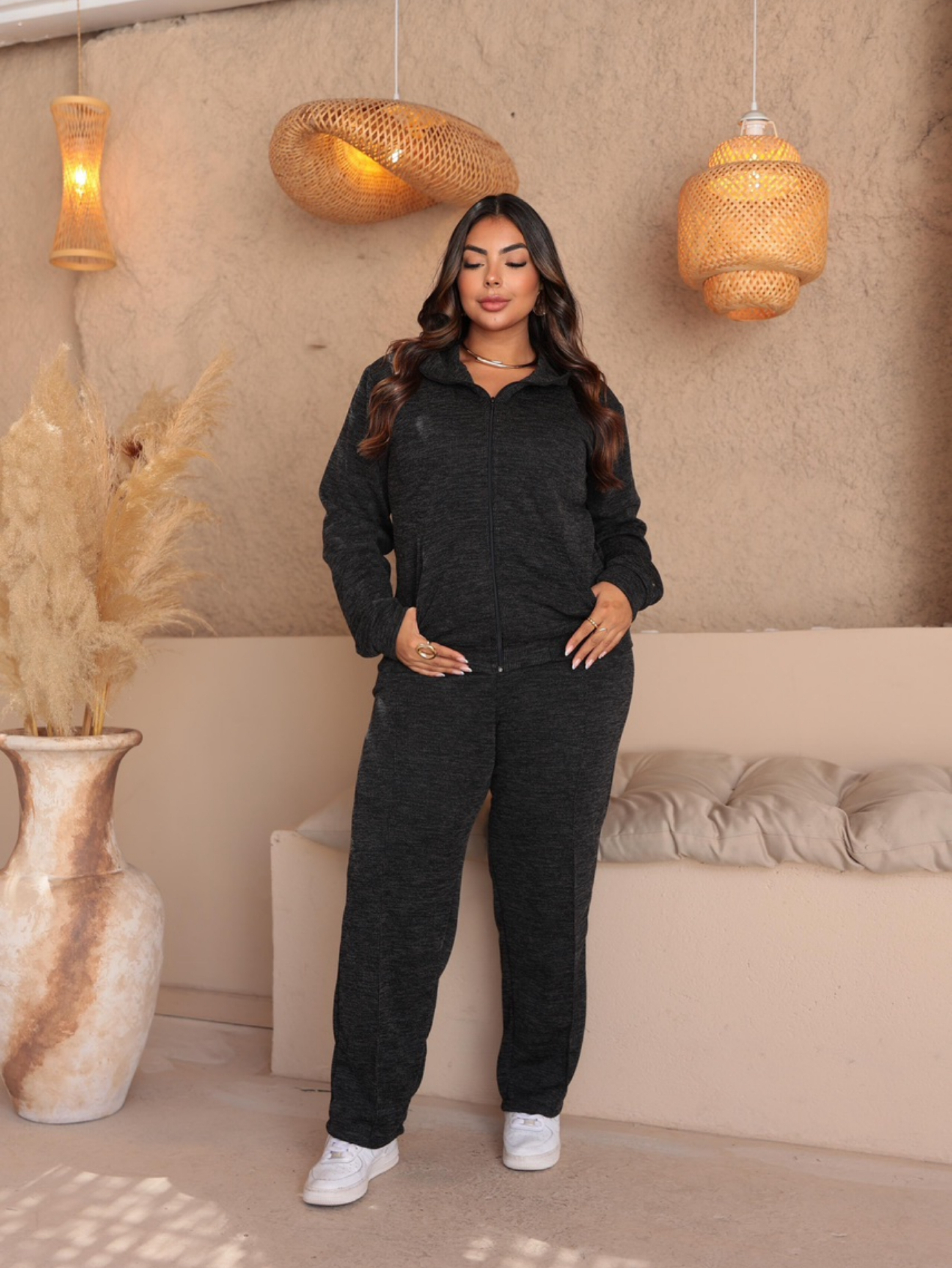 Conjunto zíper ribi Plus Size - Carmin Plus | ZAX