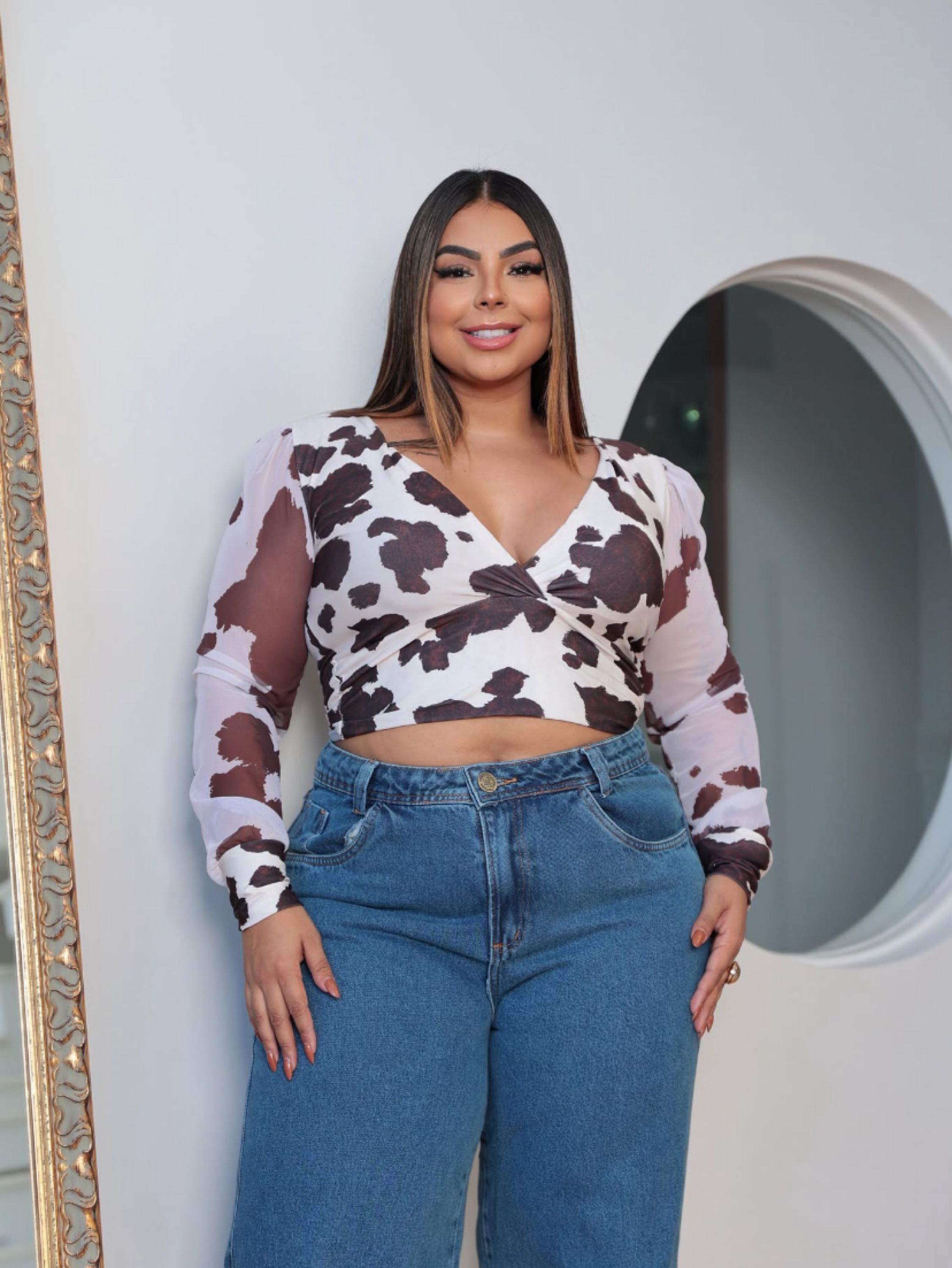 Cropped manga longa tule Plus Size - Carmin Plus | ZAX