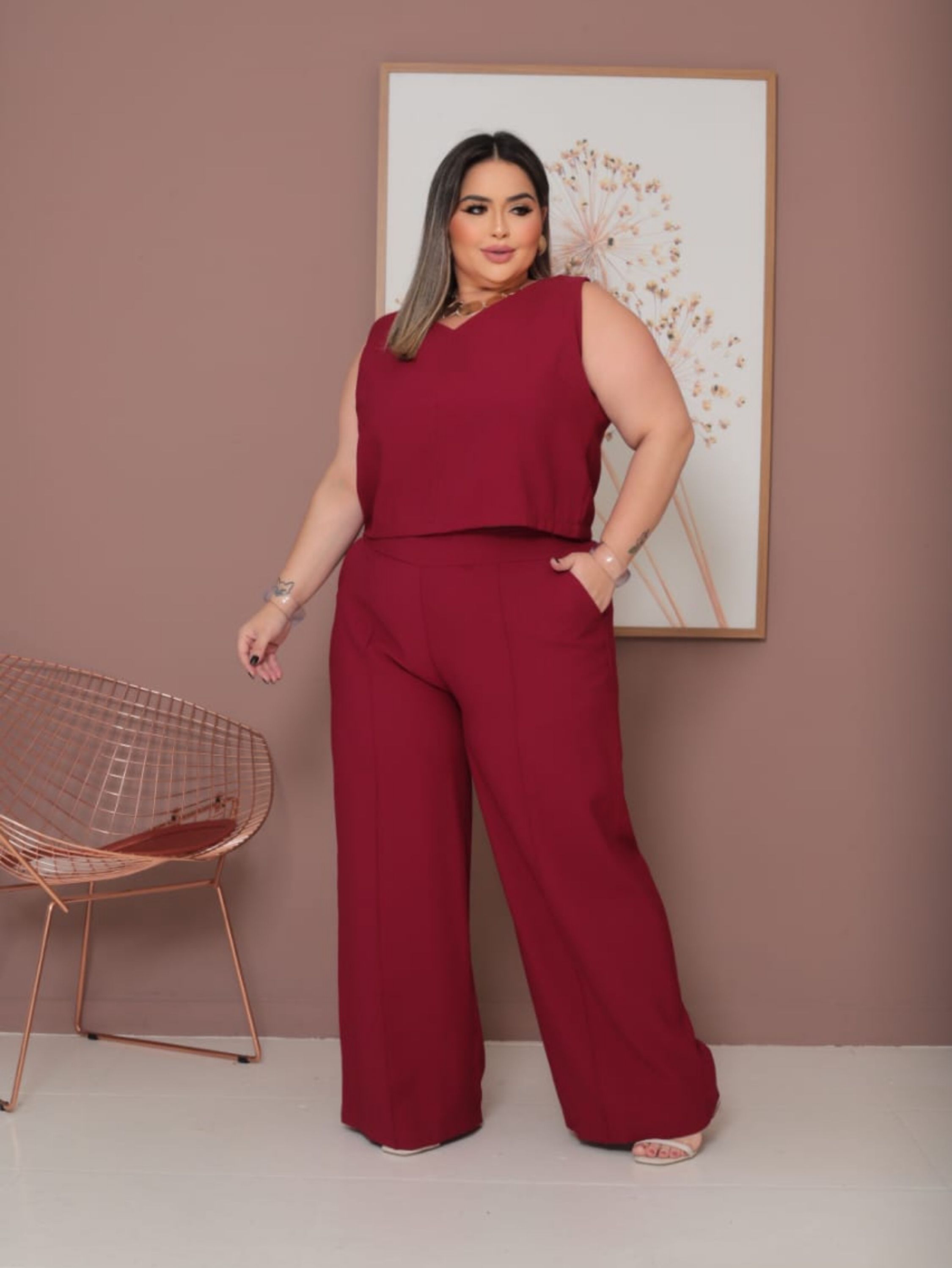 Conjunto calça marrant Plus Size - Carmin Plus | ZAX
