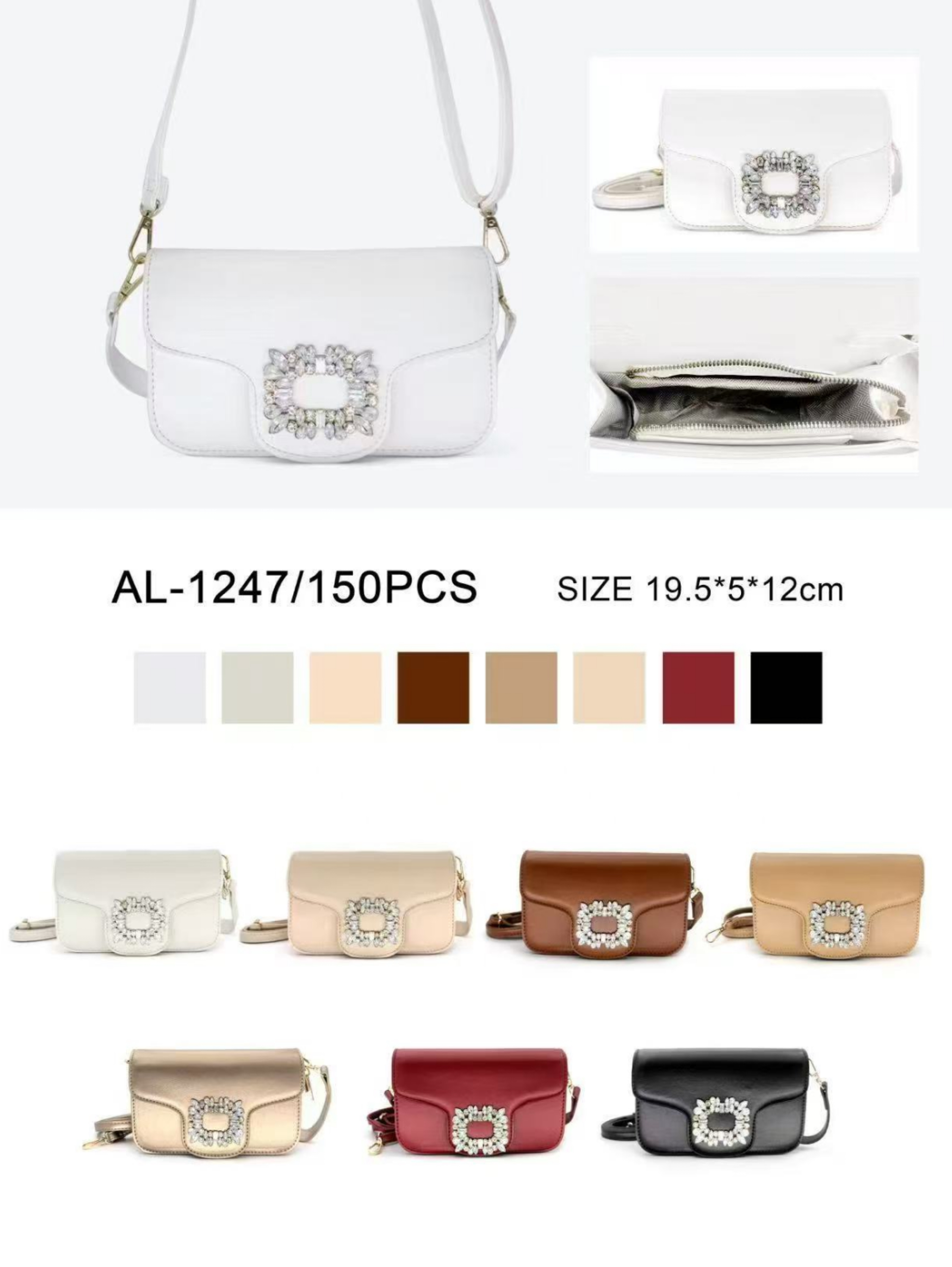 Bolsa tiracolo com 2 opções de alças AL-1247 - Ali 88 | ZAX