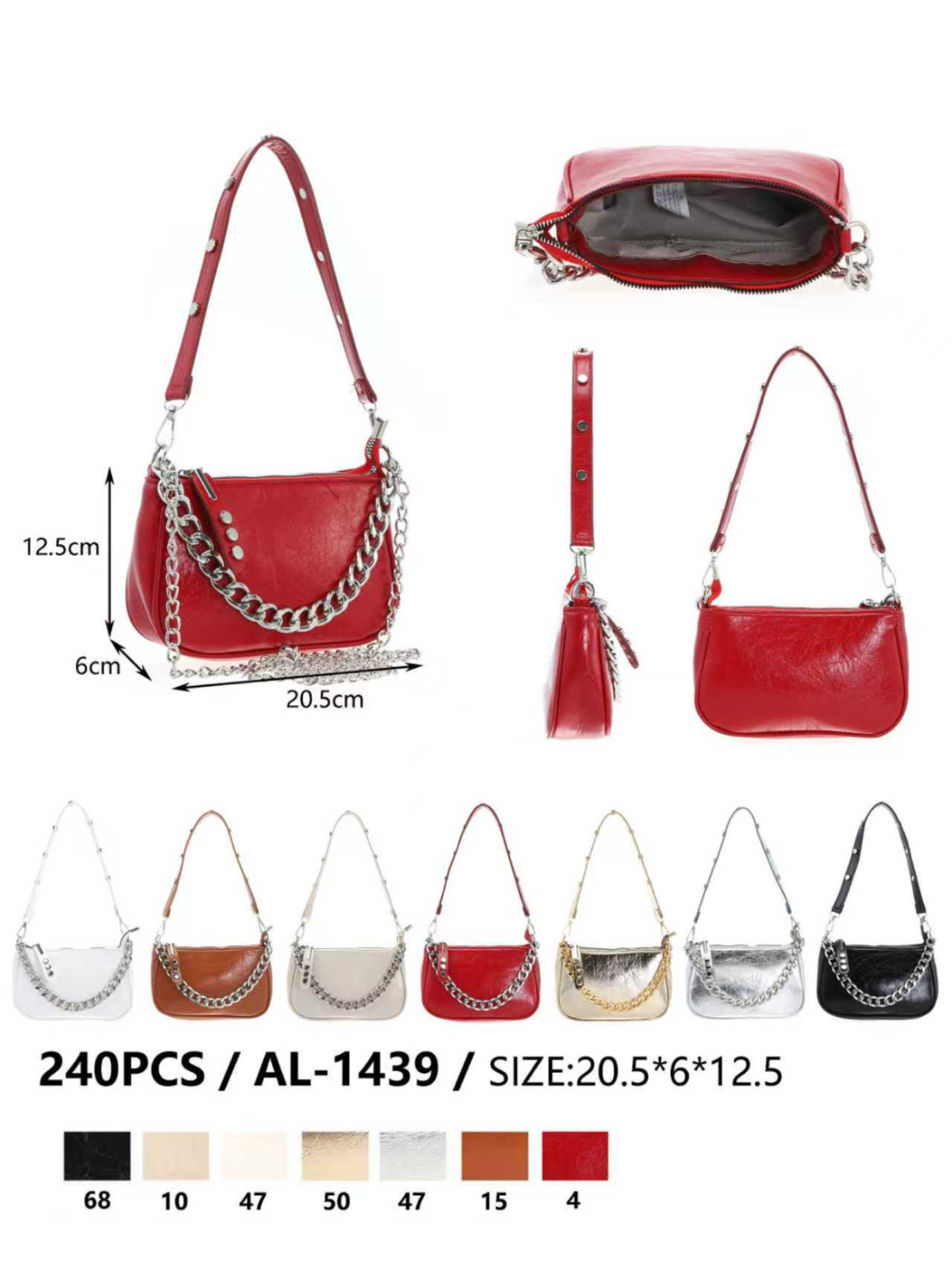 Bolsa metalizada com 3 alças AL-1439 - Ali 88 | ZAX