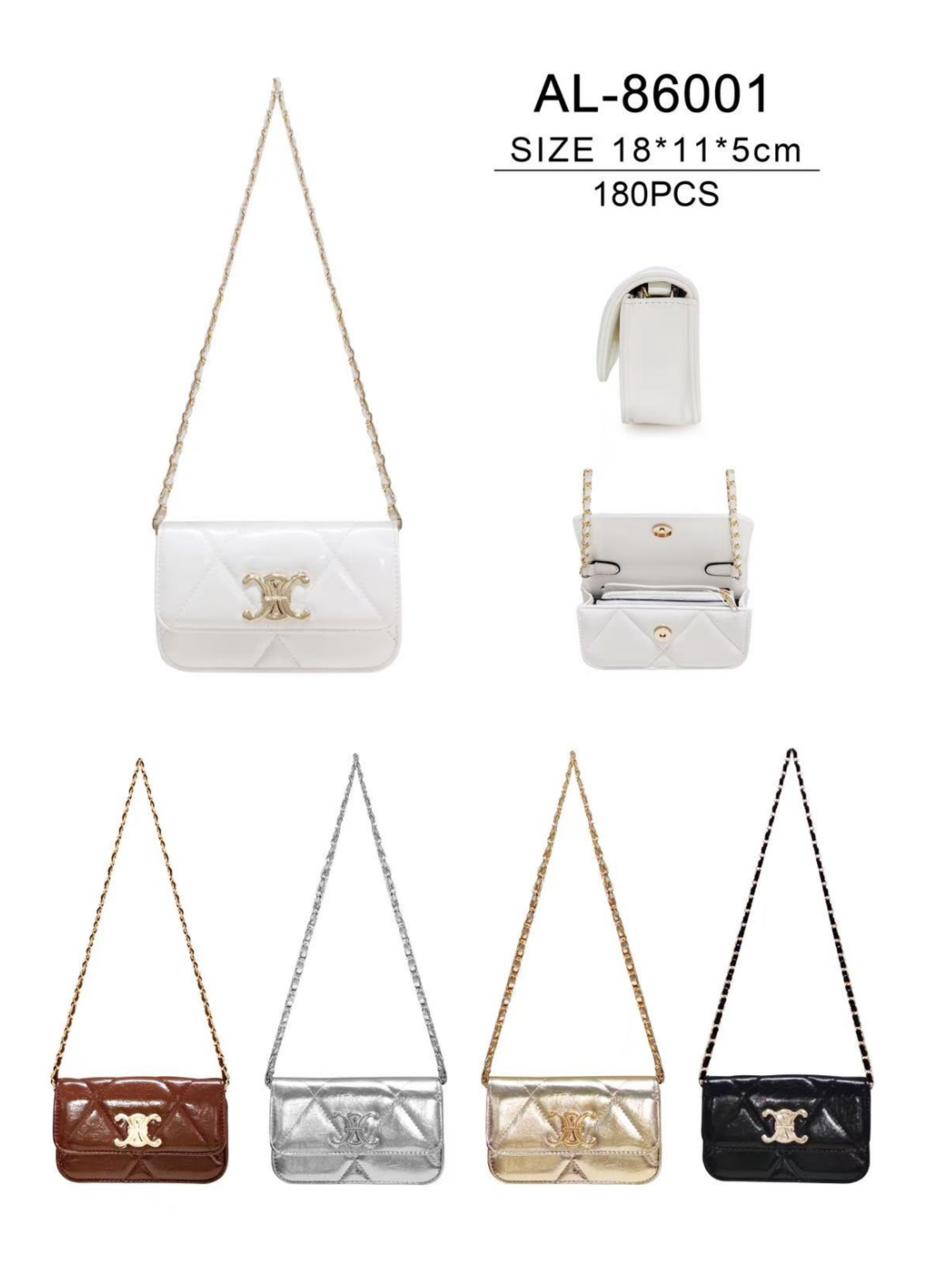 Bolsa Celine com alça de corrente AL-86001 - Ali 88 | ZAX