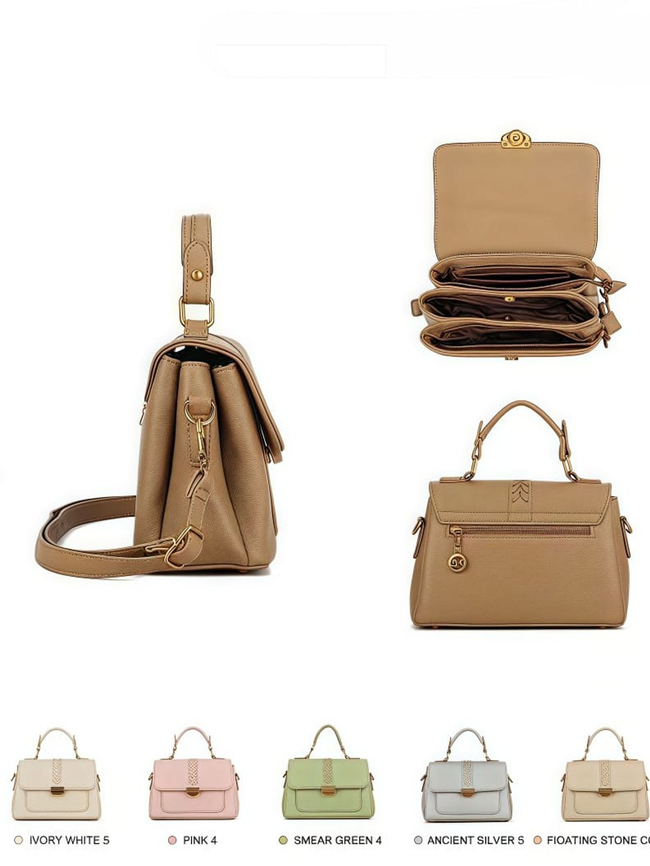 Bolsa Feminina média com 3 Divisões 6143# - Dandelion Bolsas | ZAX