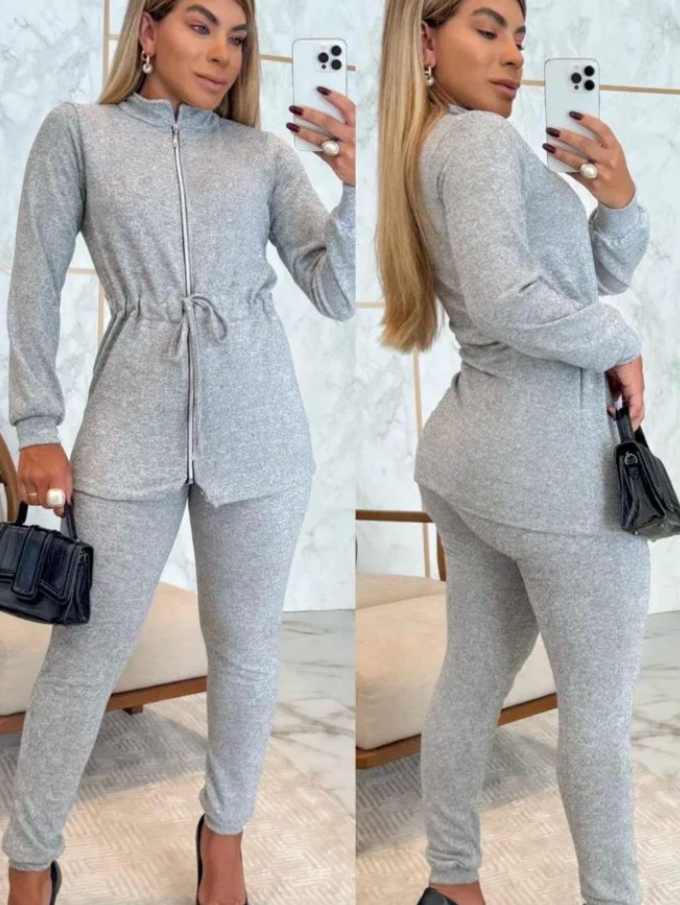 Conjunto lanzinha feminina calça com bolso - Maya Modas | ZAX