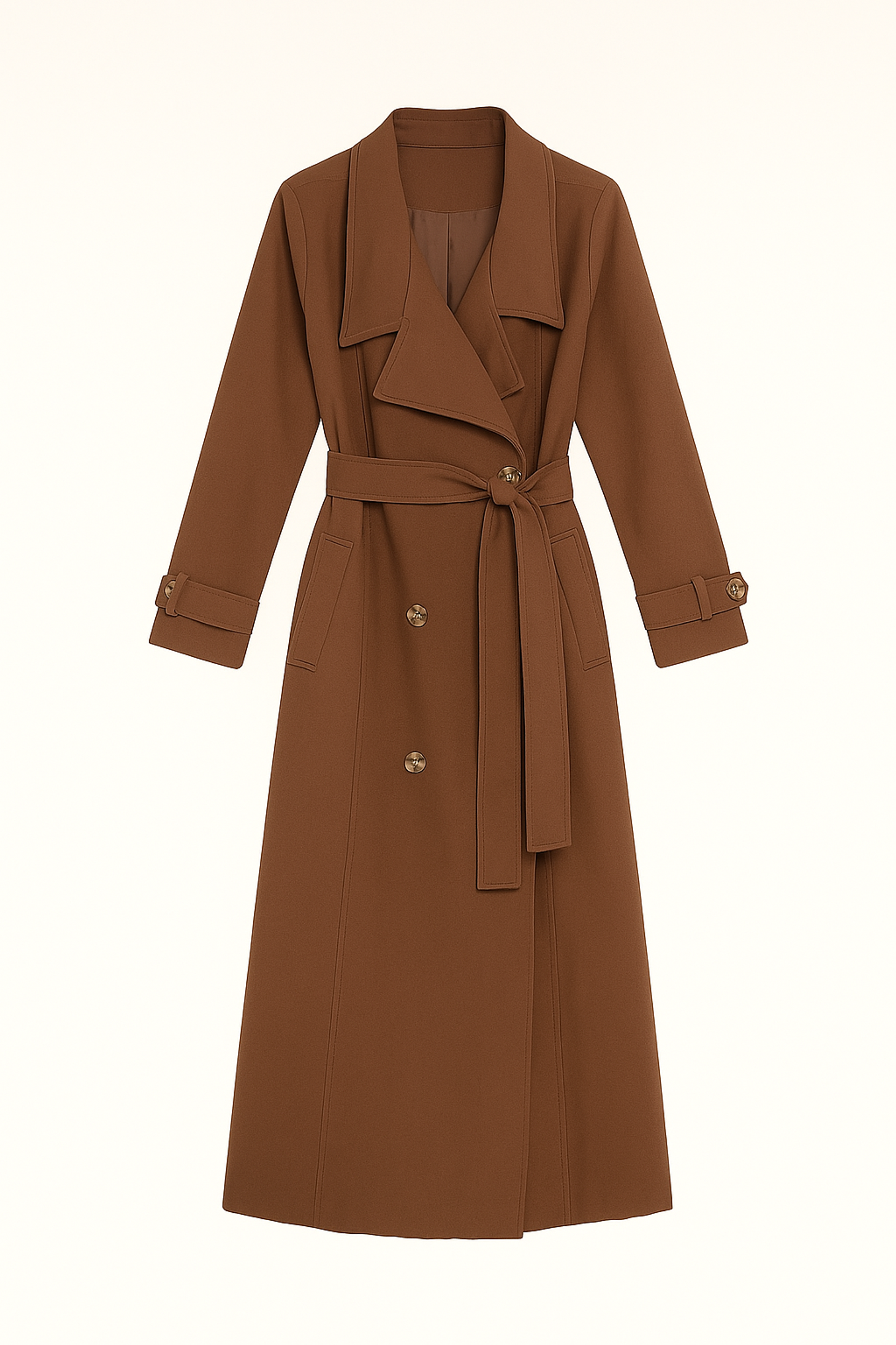 Casaco Feminino Trench Coat em Alfaiataria Premium com Forro