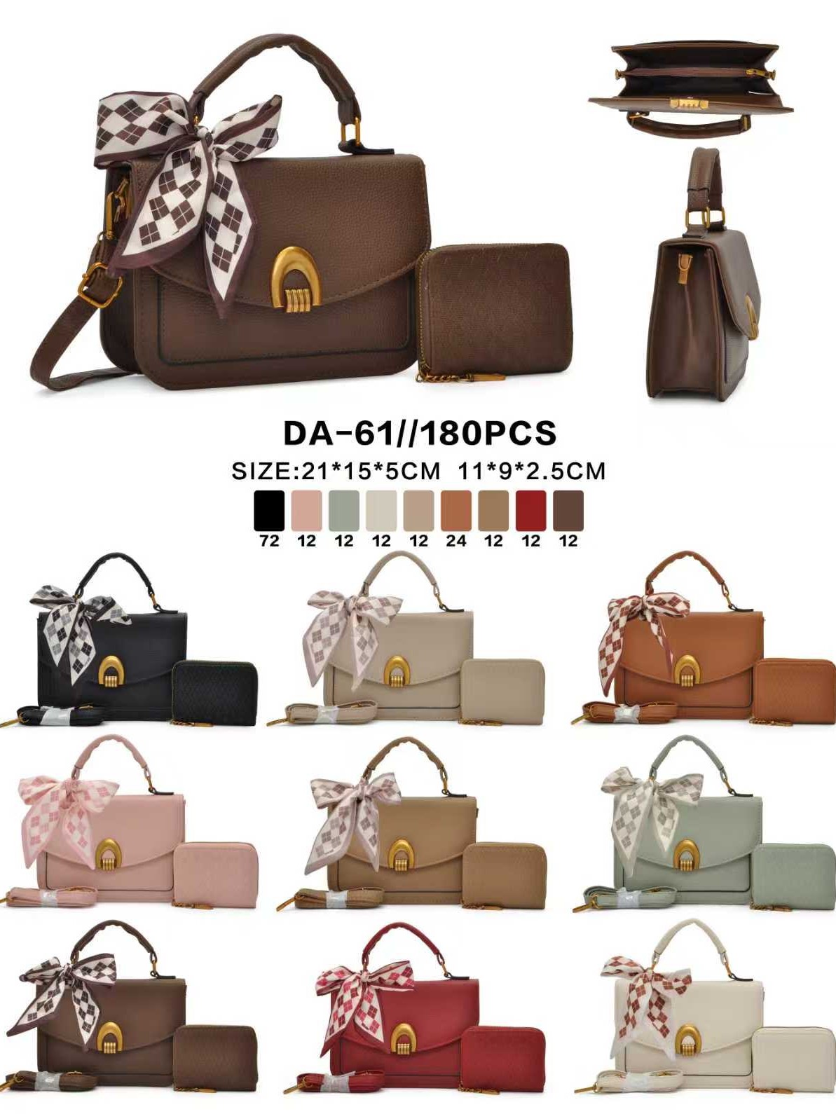 MAYPU BISERAセット Bolsa feminina moderna e casual com carteira para lenço 61 - Mei