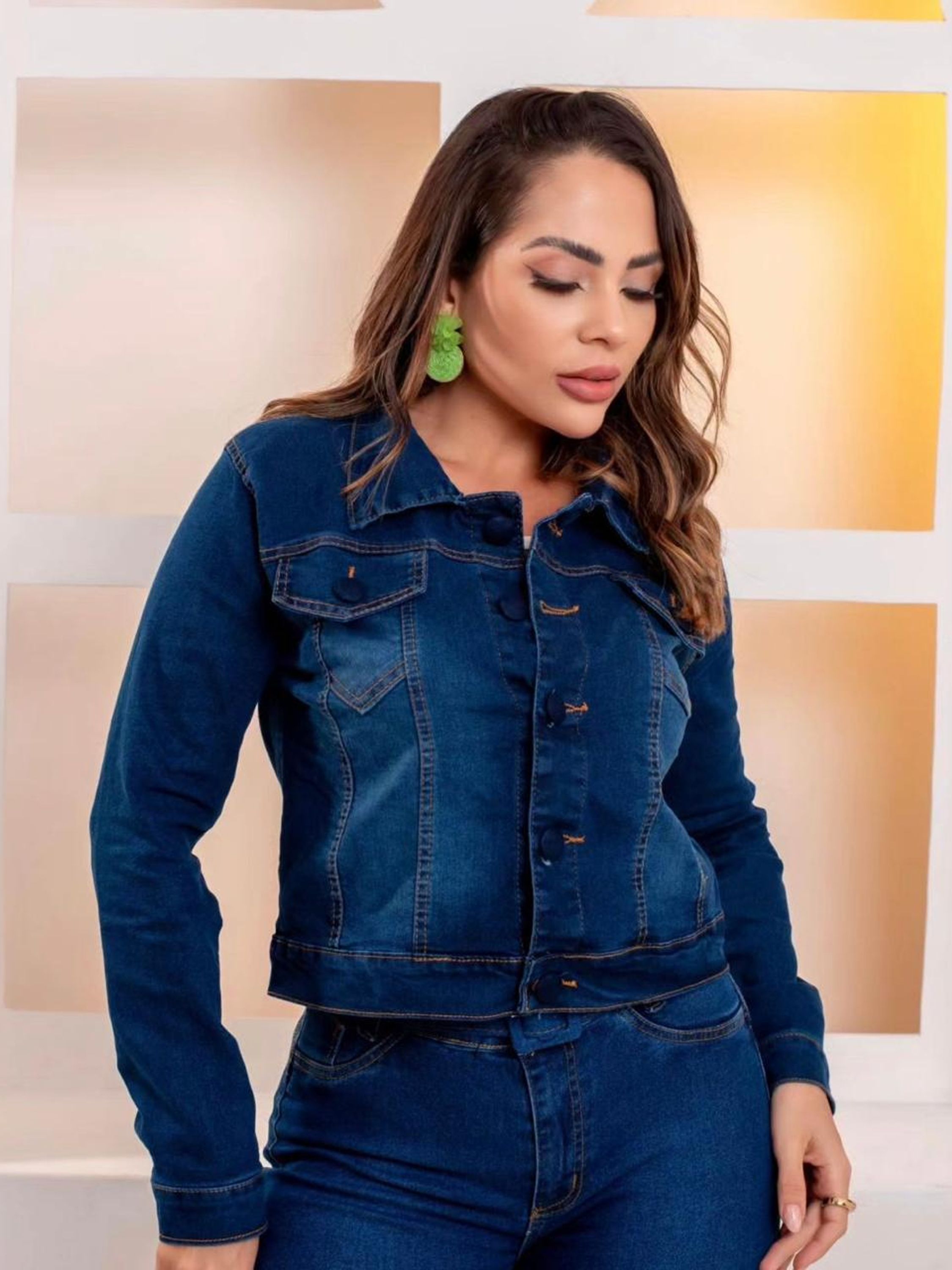 JAQUETA JEANS FEMININA ESCURA LISA - Moda Exclusivo Br | ZAX