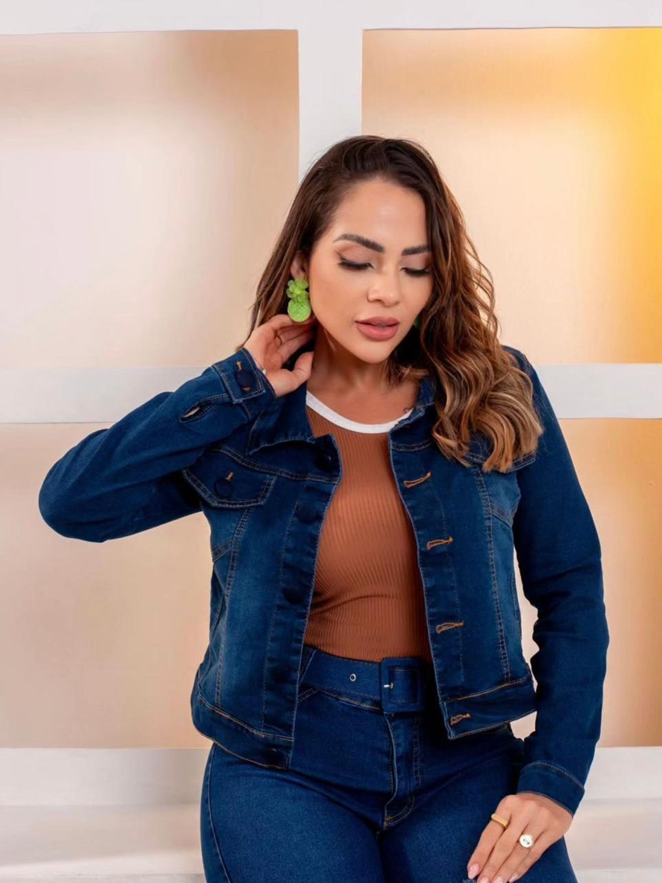 JAQUETA JEANS FEMININA ESCURA LISA - Moda Exclusivo Br | ZAX