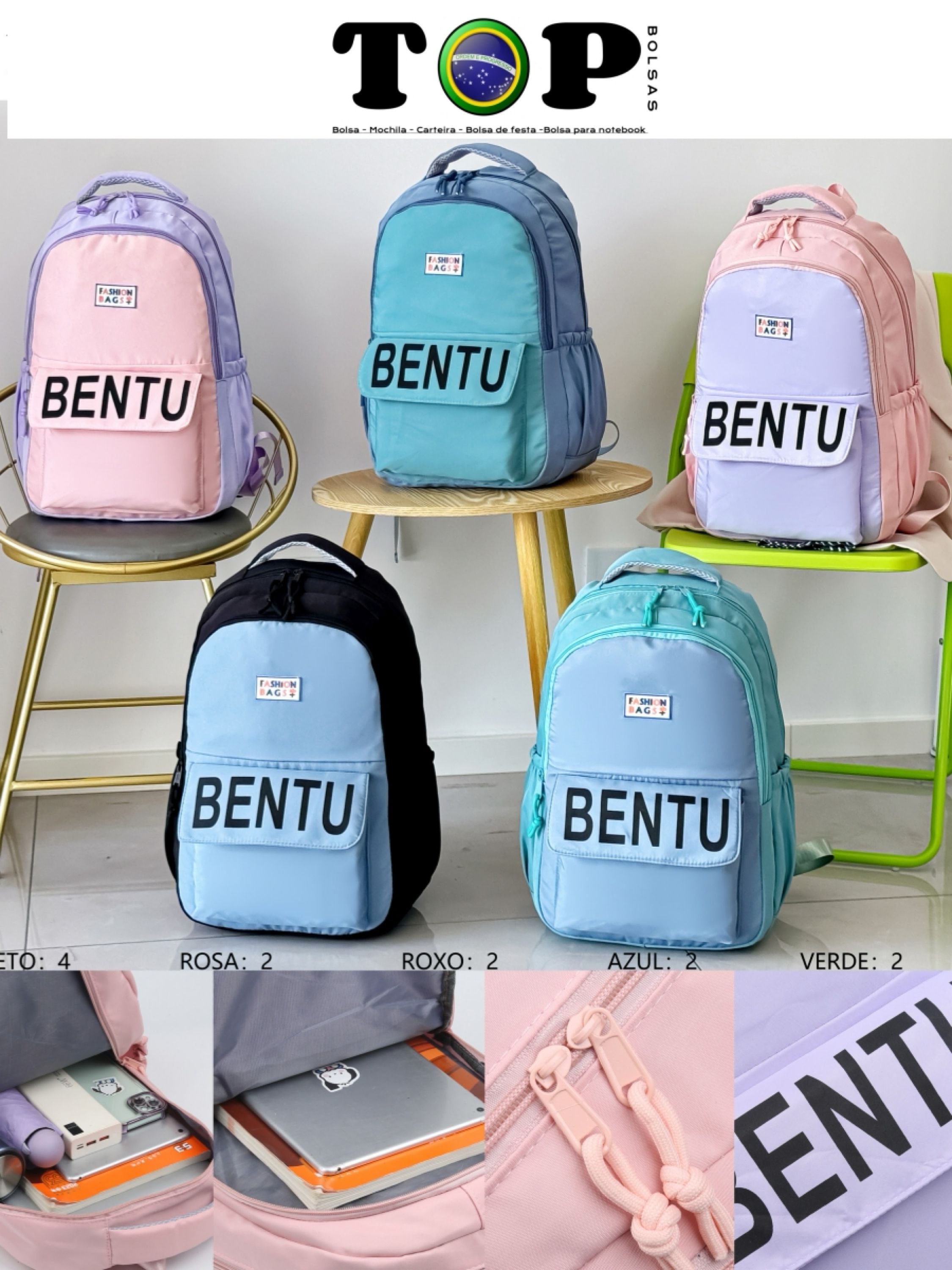 Mochila escolar C52-B#Mc2082 - Top Bolsa | ZAX