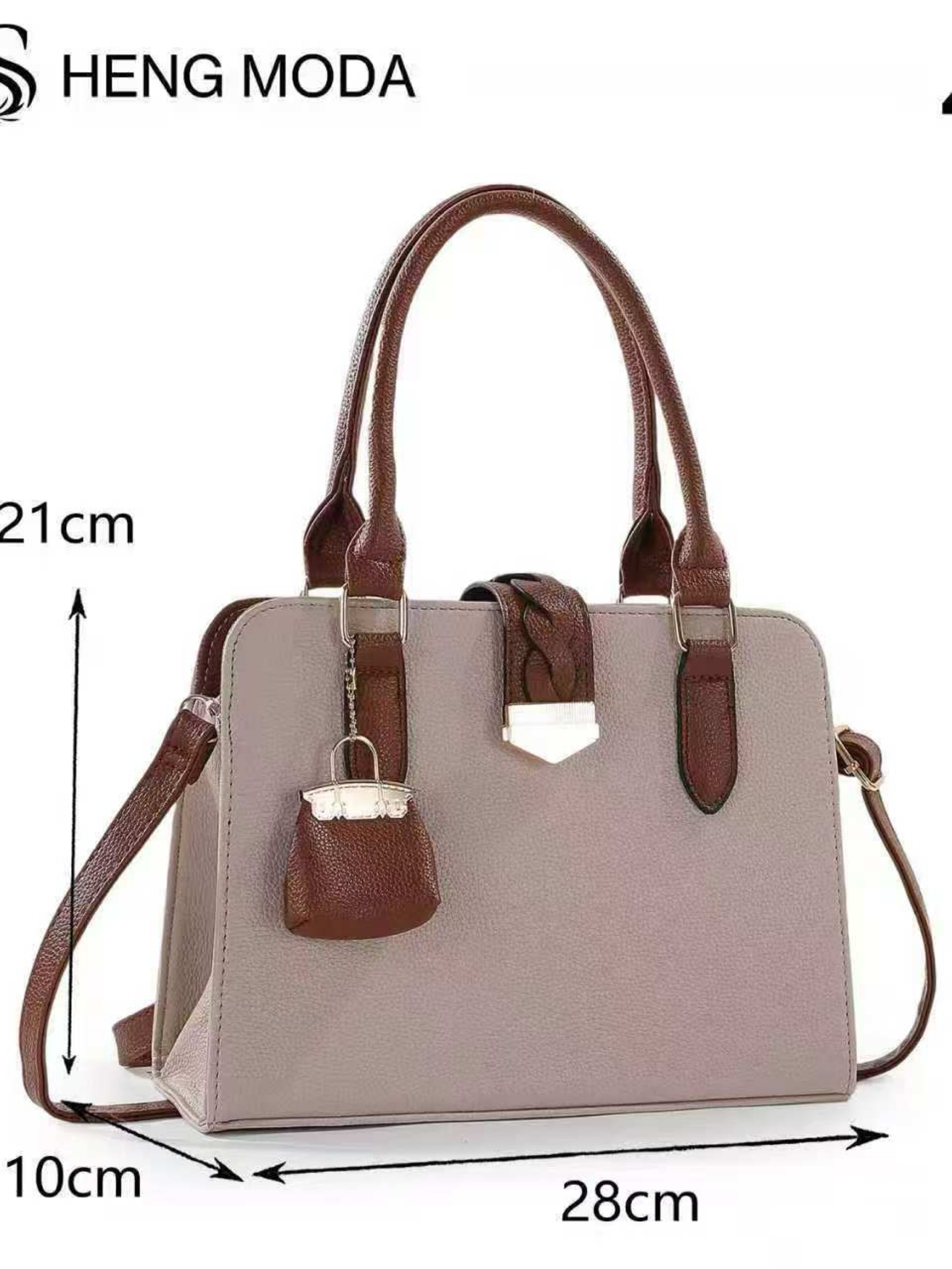 Bolsa feminina com chaveiro 41910 - Bolsa Charmosa | ZAX