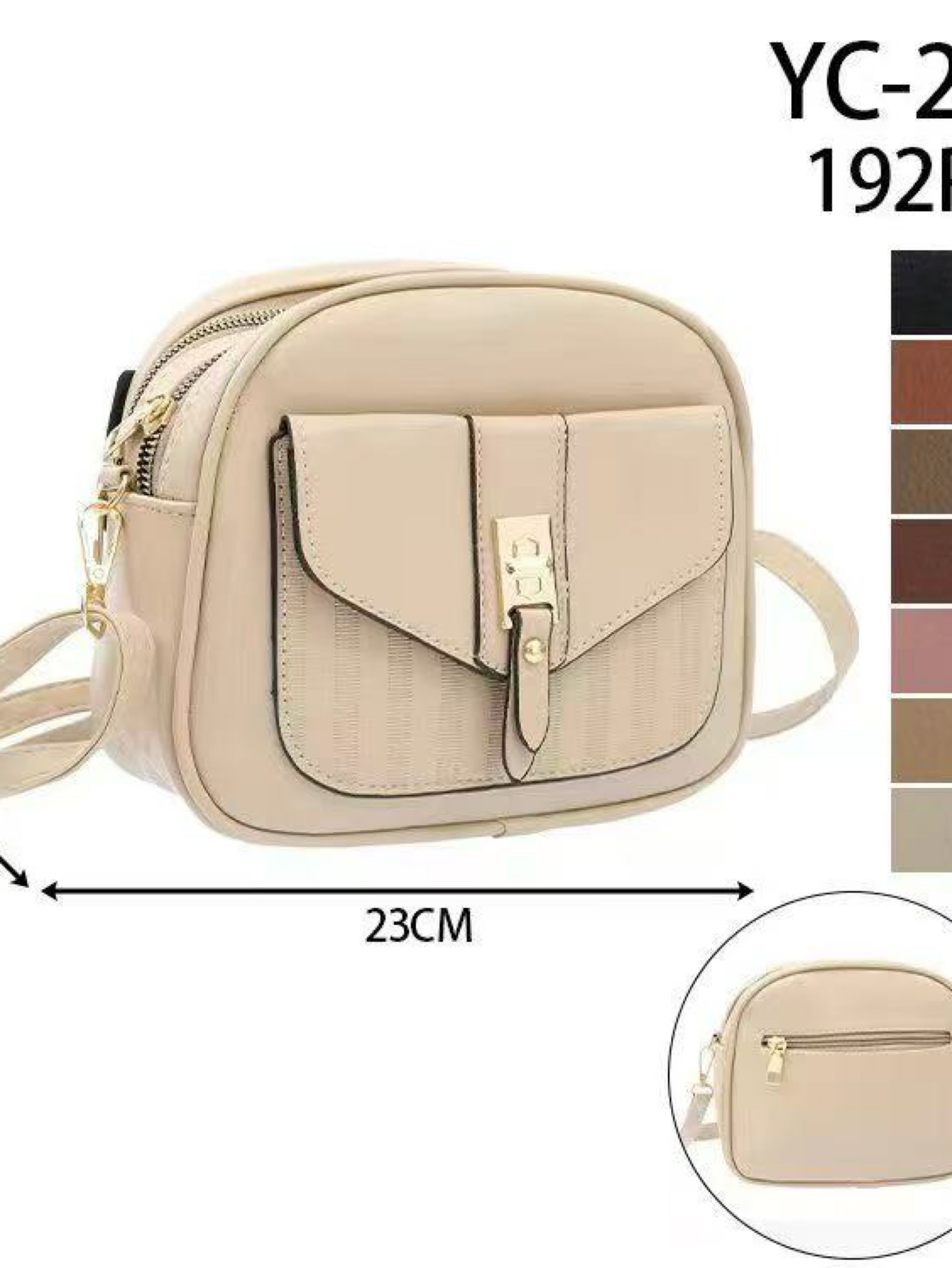 Bolsa transversal com dois zíper de cima YC-2397 - Mn Mochilas | ZAX