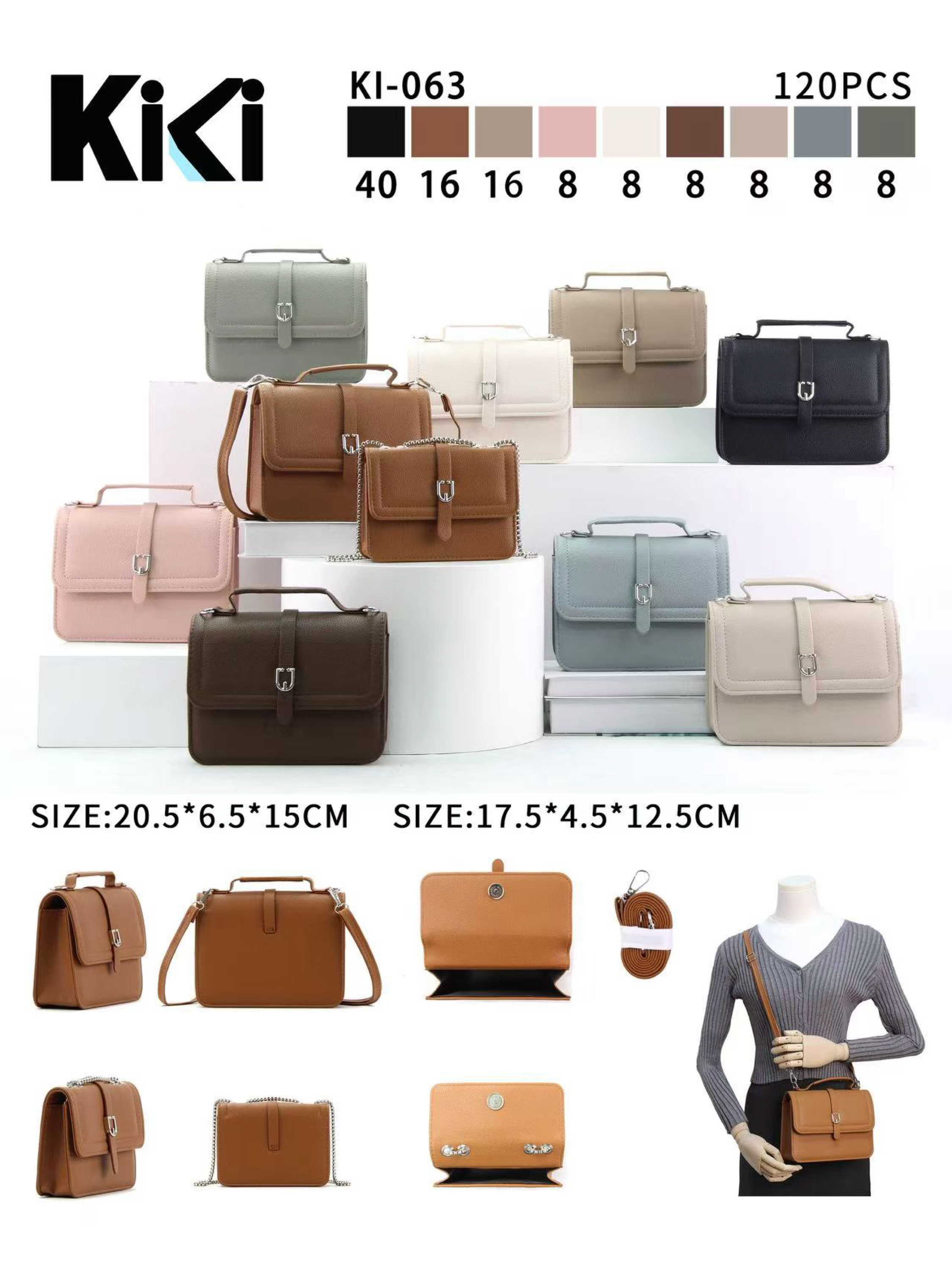 Bolsa transversal kit com 2 peças KI-063 - Mn Mochilas | ZAX