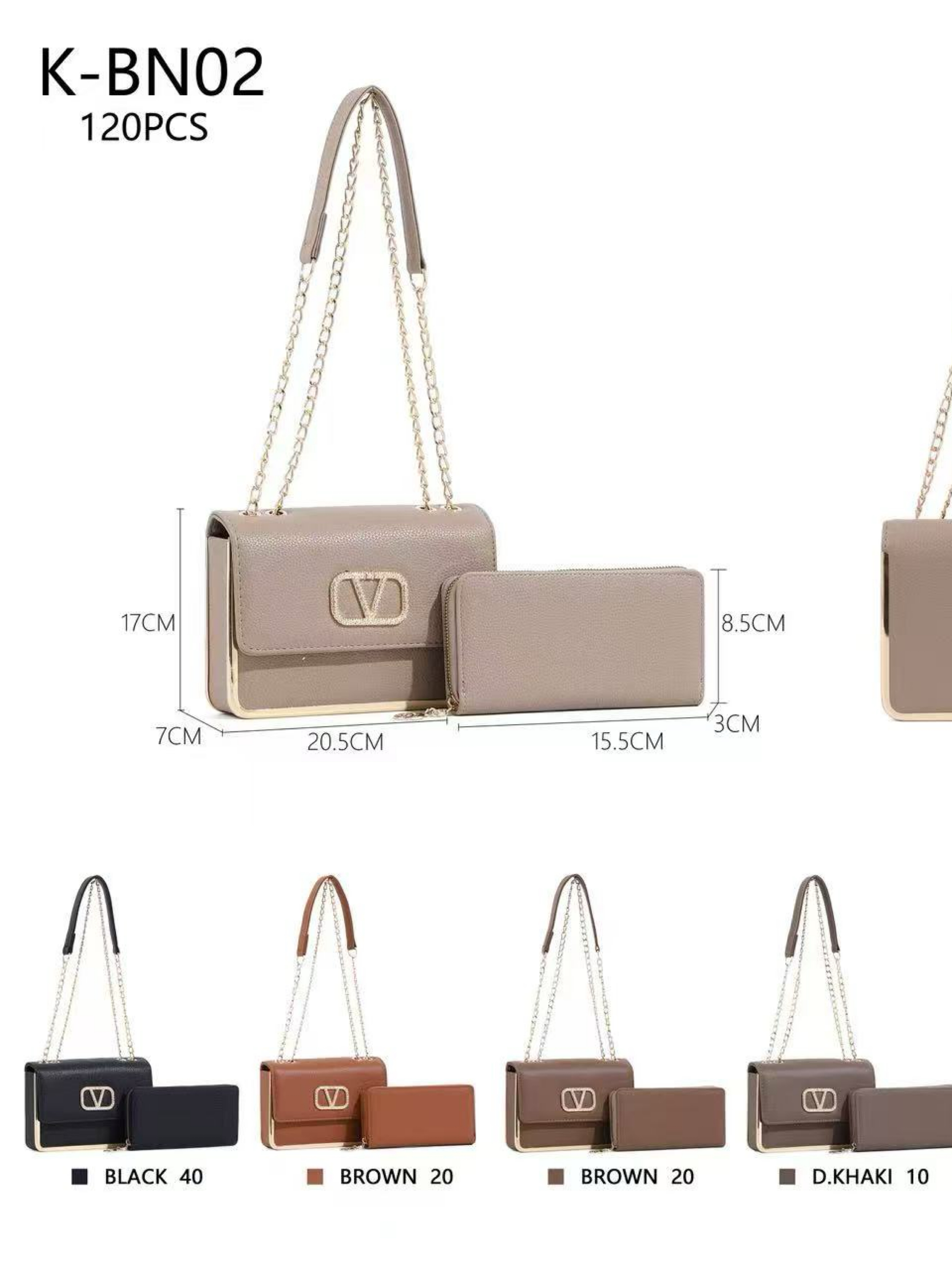 Bolsa com carteira grande K-BN02 - Mn Mochilas | ZAX