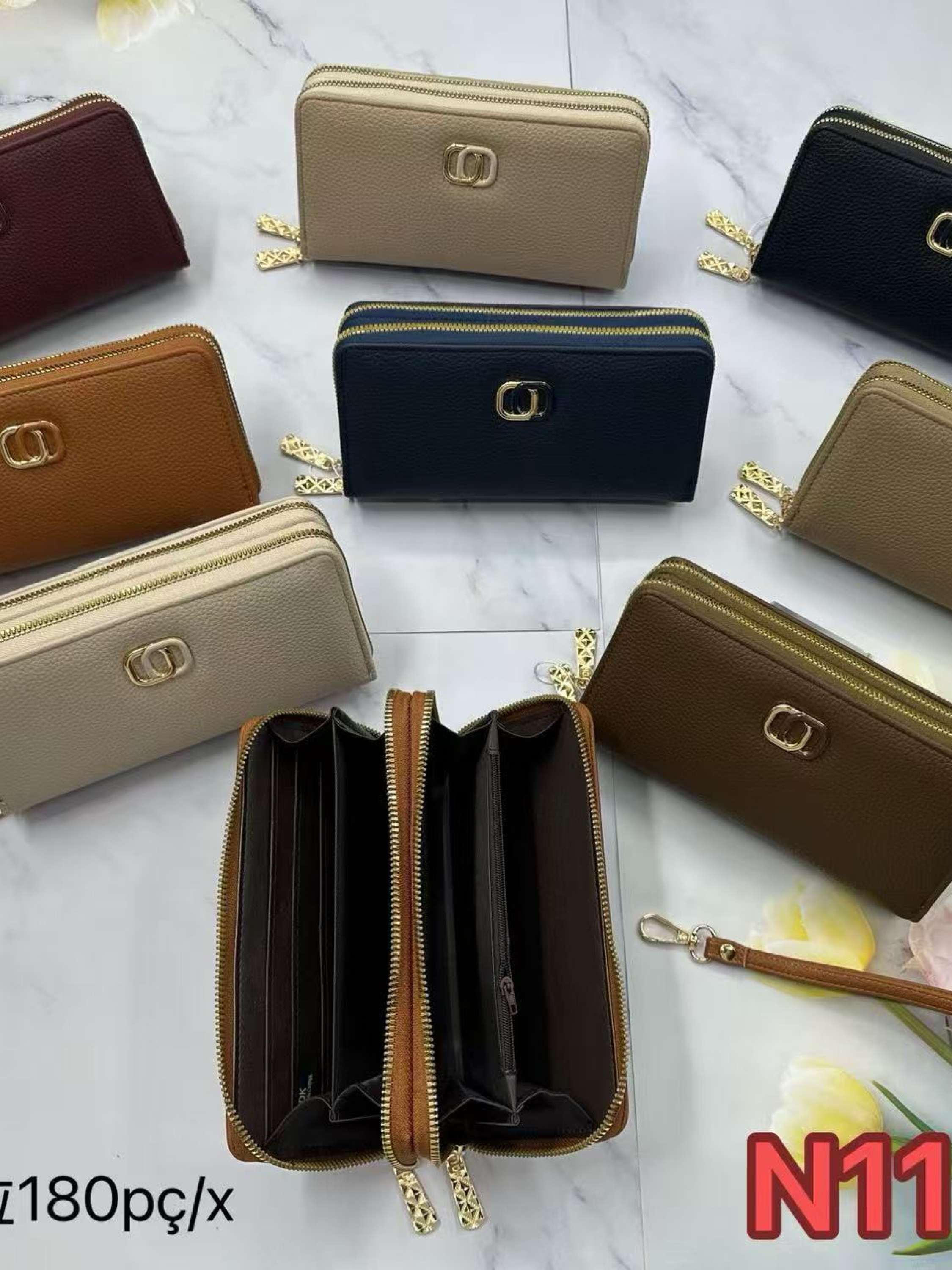 Carteira grande com dois zíper N115-61 - Mn Mochilas | ZAX