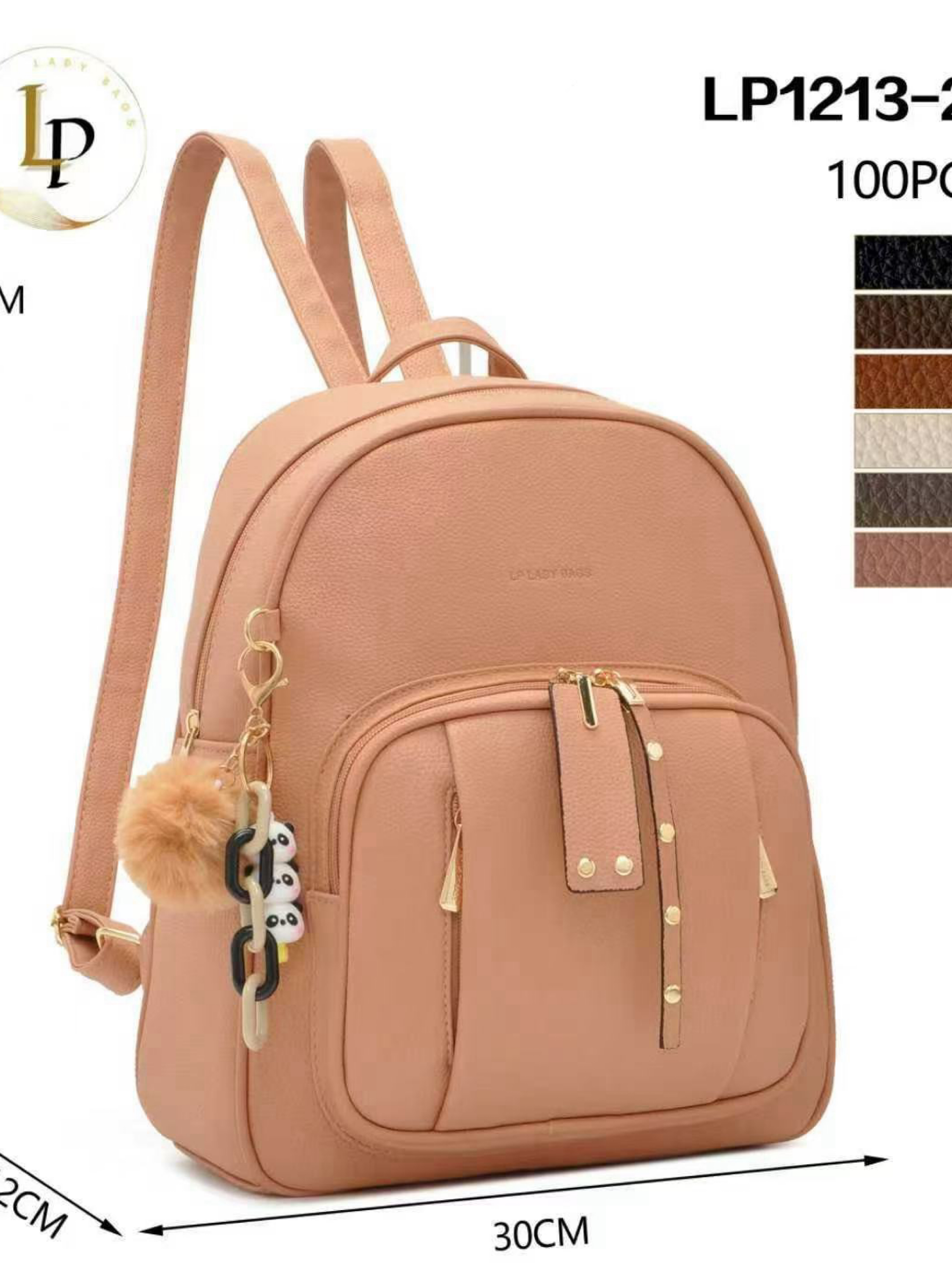 Mochila média com chaveiro LP1213-2# - Mn Mochilas | ZAX