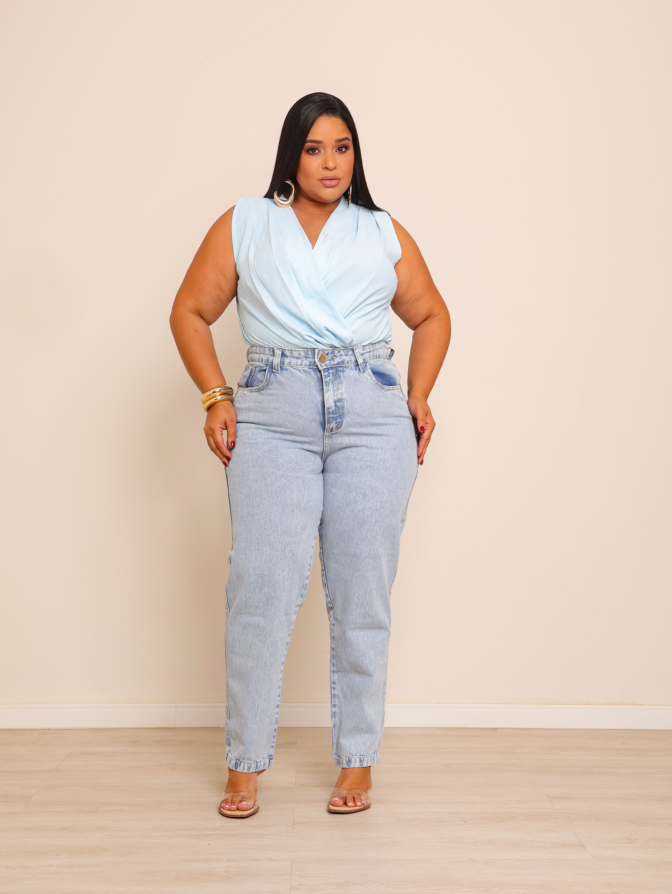 Calça mom jeans feminina plus size - Tinder Jeans | ZAX