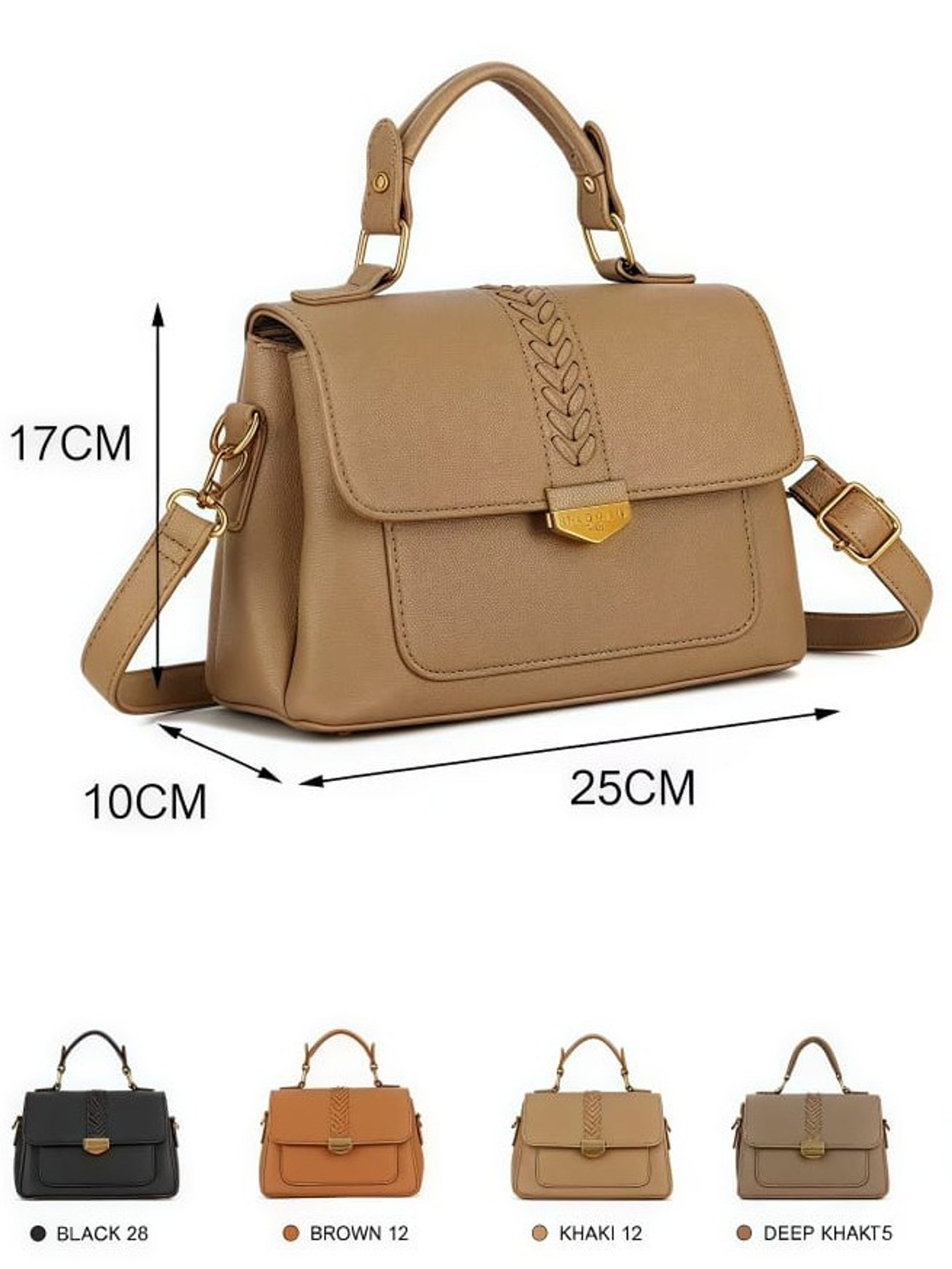 Bolsa Feminina Tiracolo e transversal 3 Divisões 6143