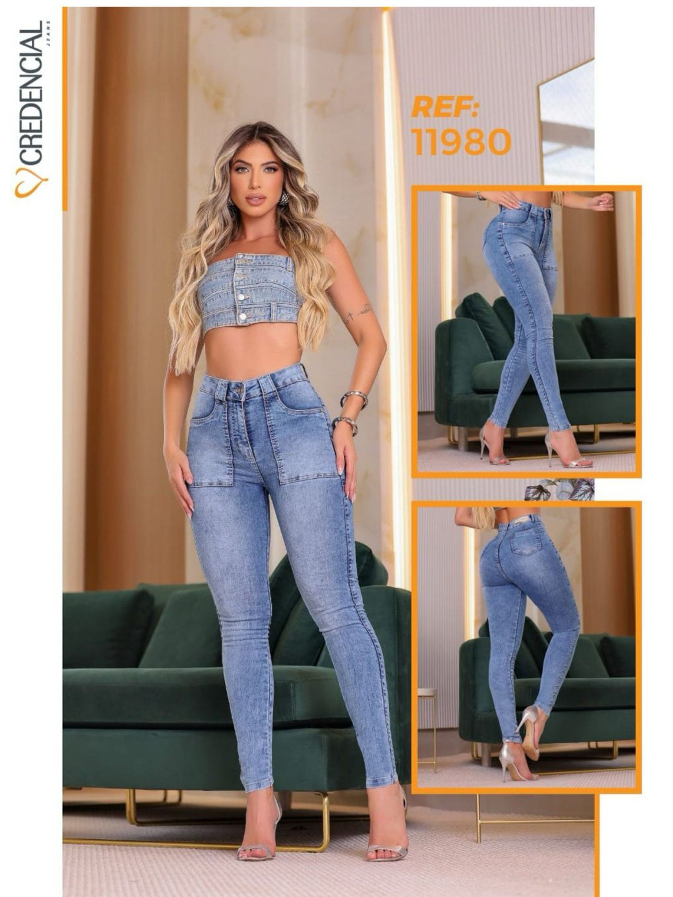 Credencial jeans sale atacado