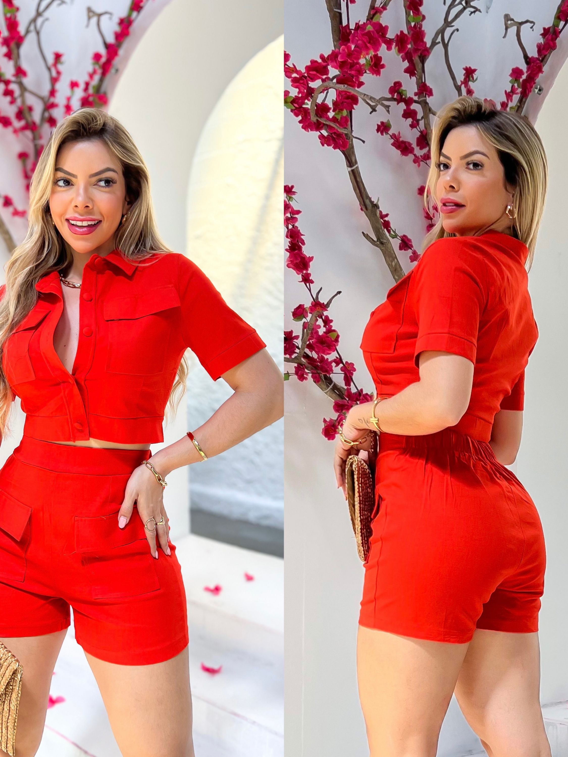 Conjunto com manga curta TS528 - Estar | ZAX