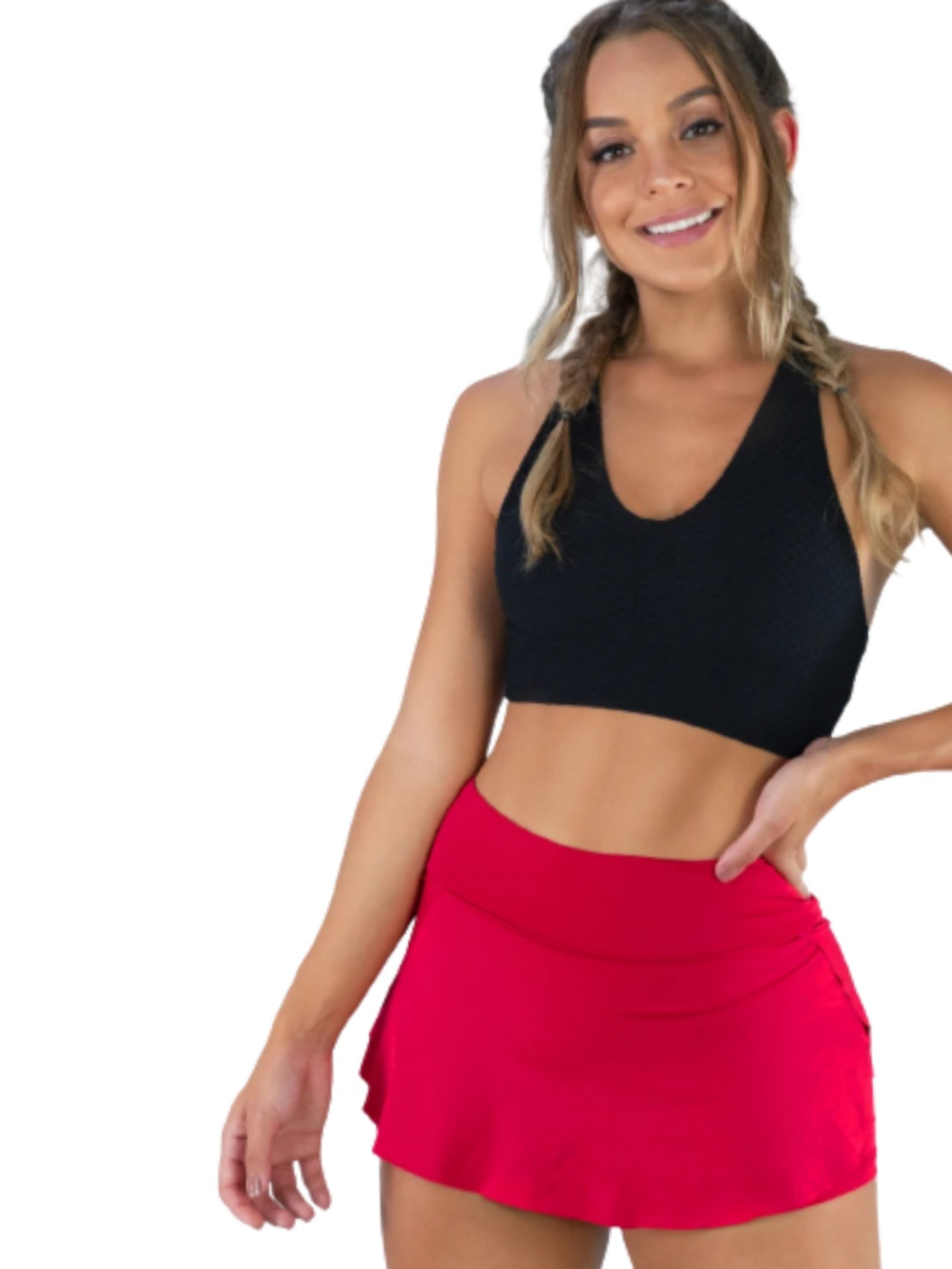 Short Saia Tapa Bumbum Feminino Fitness Academia E Ginástica Mvb Modas