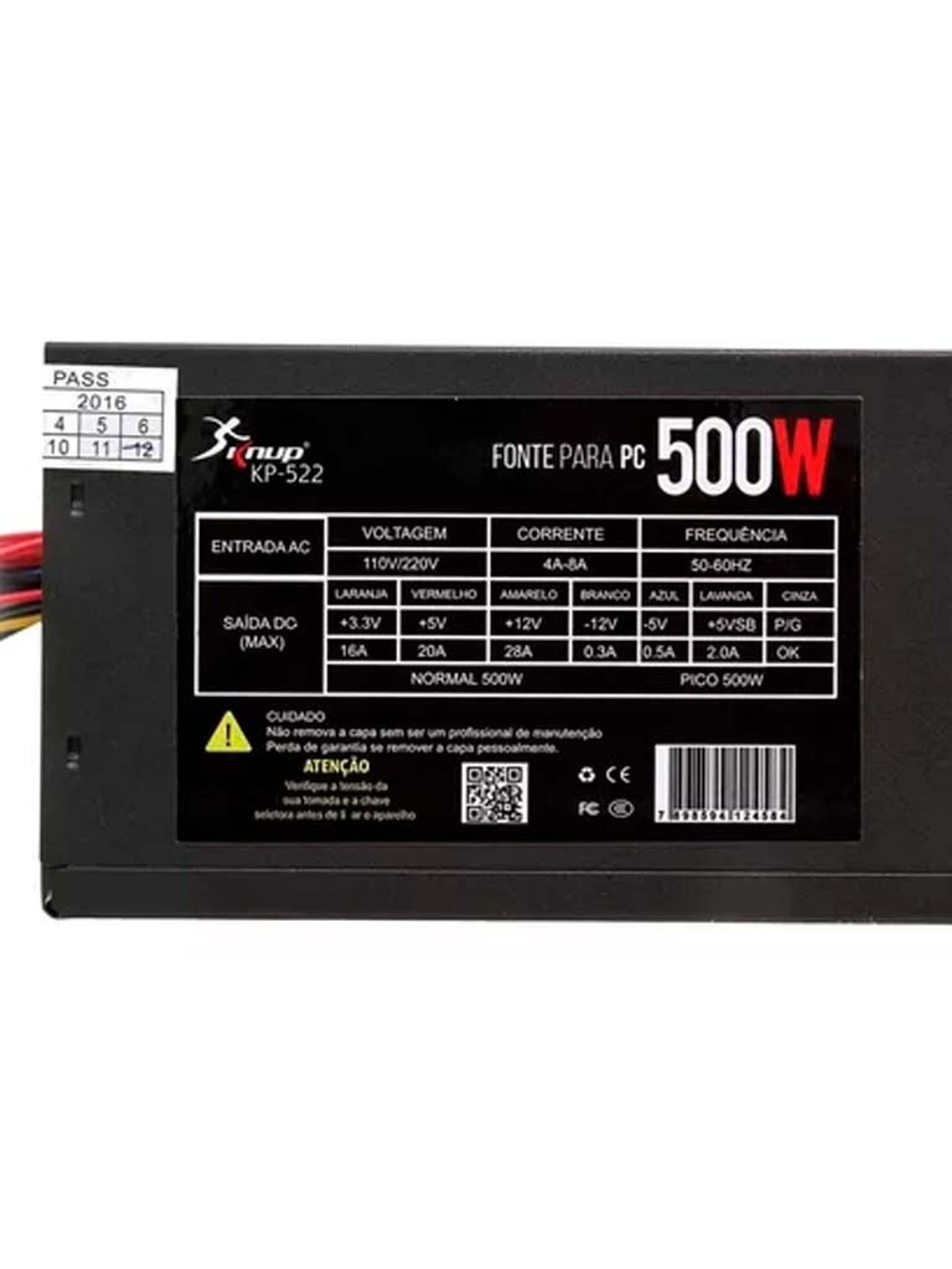 FONTE Para PC KNUP 500W KP-522 - Hipertec Ltda | ZAX