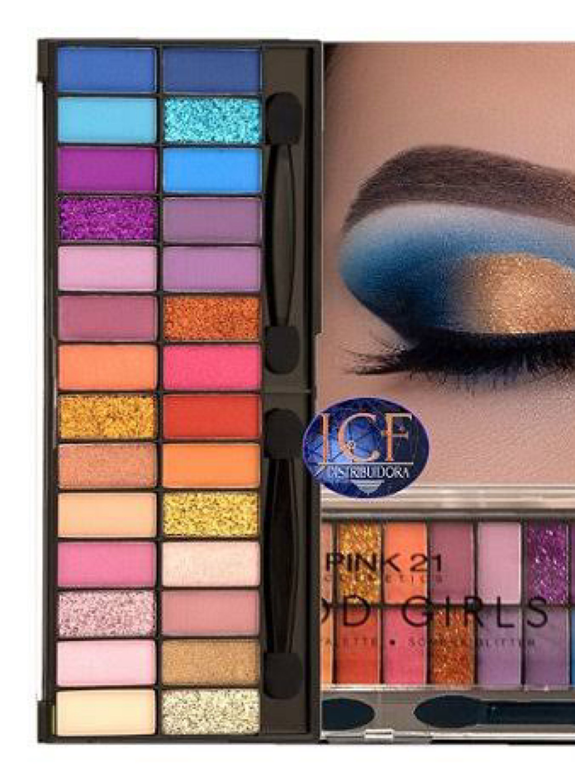 Paleta de Sombras e Glitter Intensity - Pink 21 - Make no Atacado