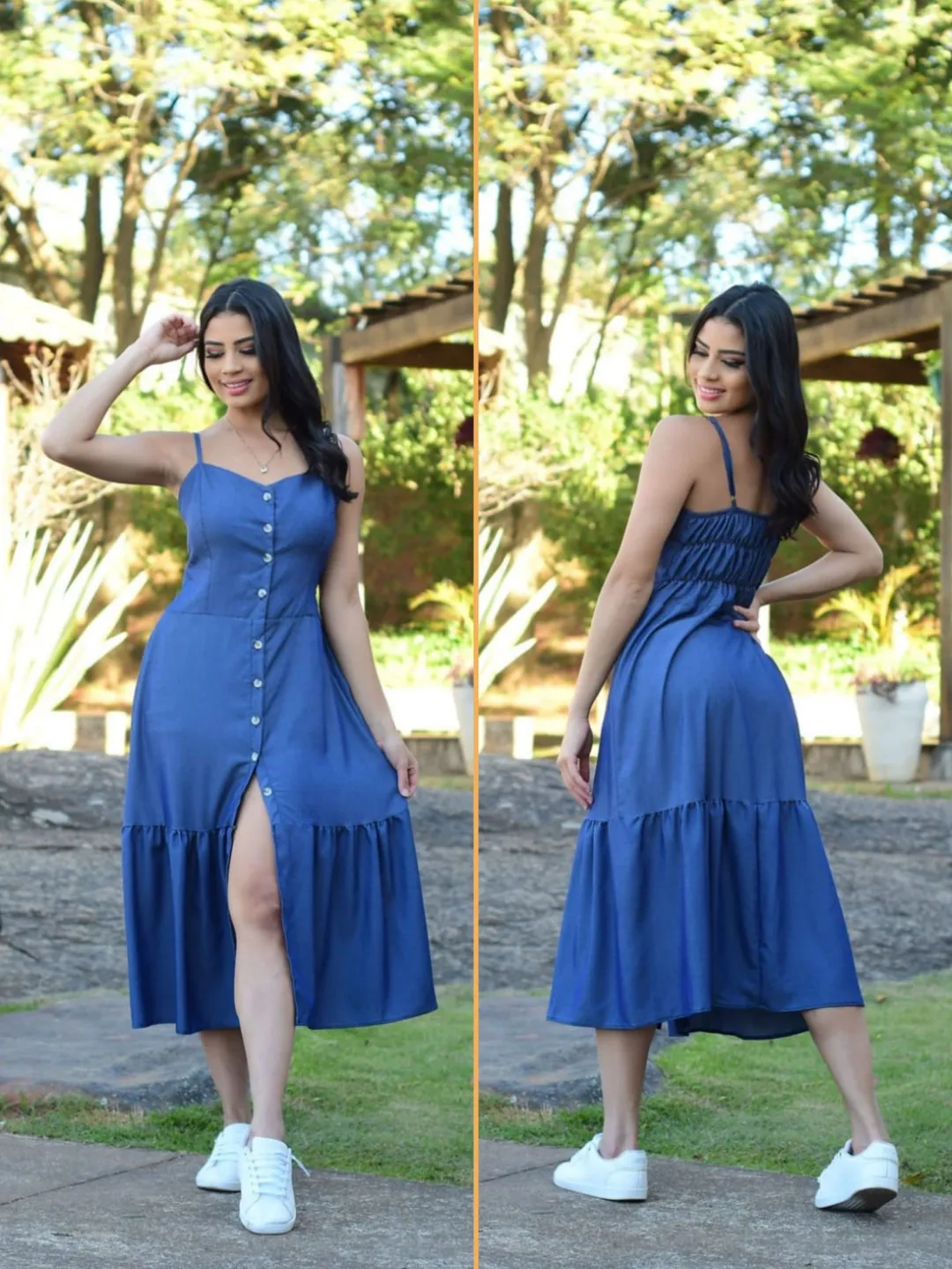 VESTIDO COR JEANS  MID