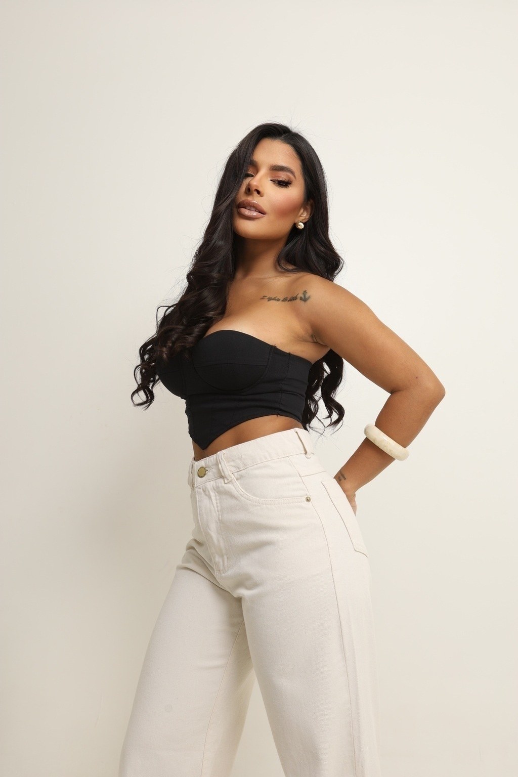 Calça Jeans Feminina Wide leg UBA