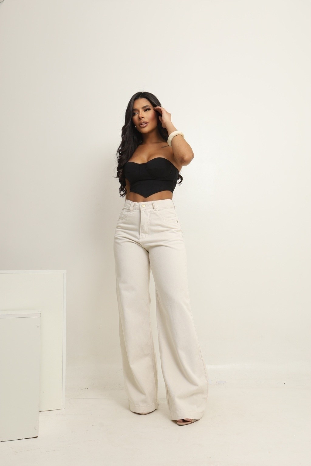 Calça Jeans Feminina Wide leg UBA