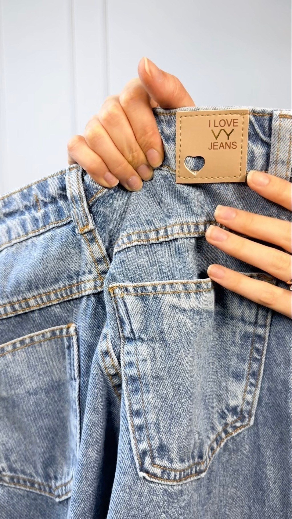 Calça Jeans Feminina Básica Pantalona com Bolso Qualidade Premium