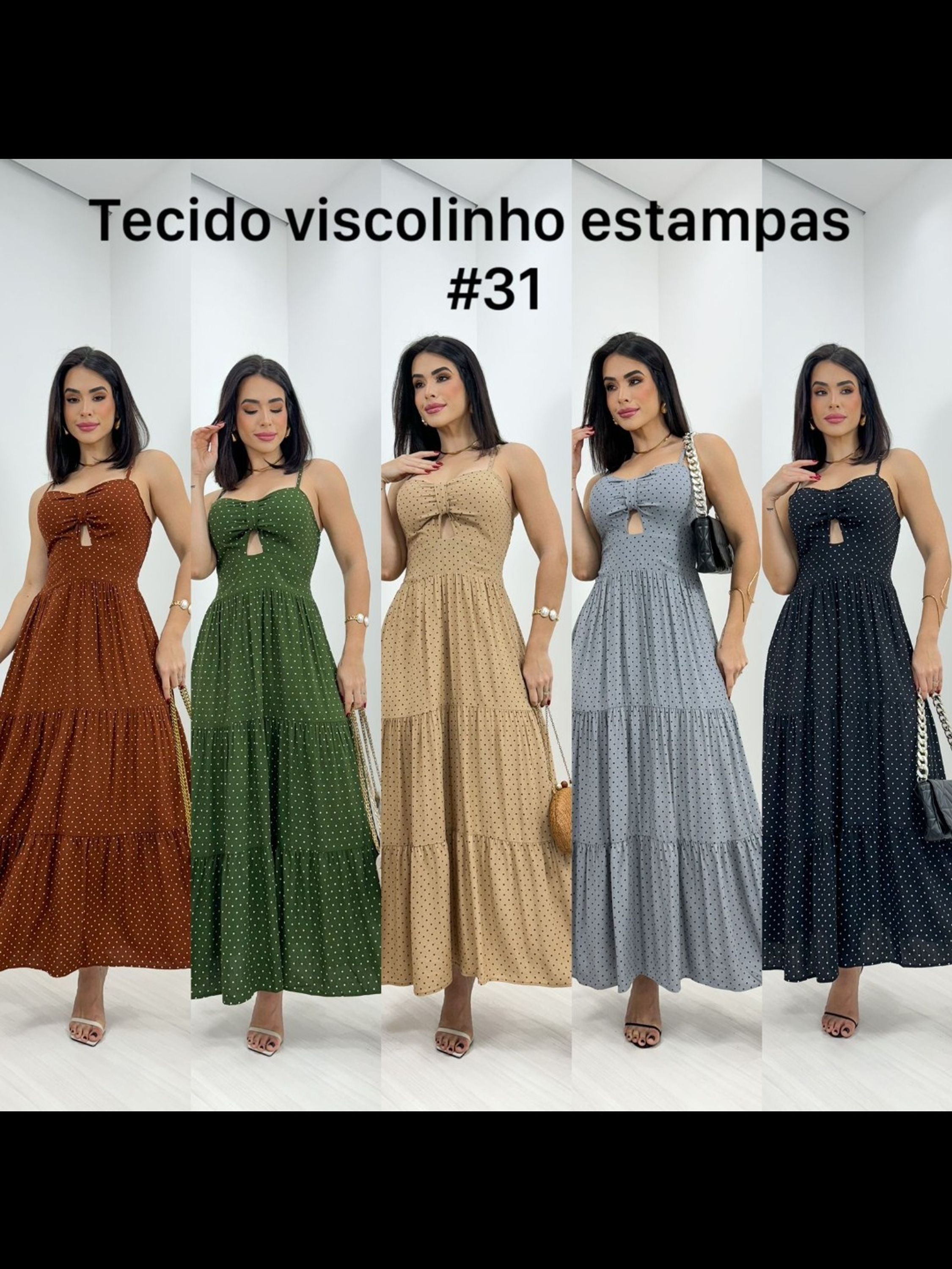 Vestido longo de alça