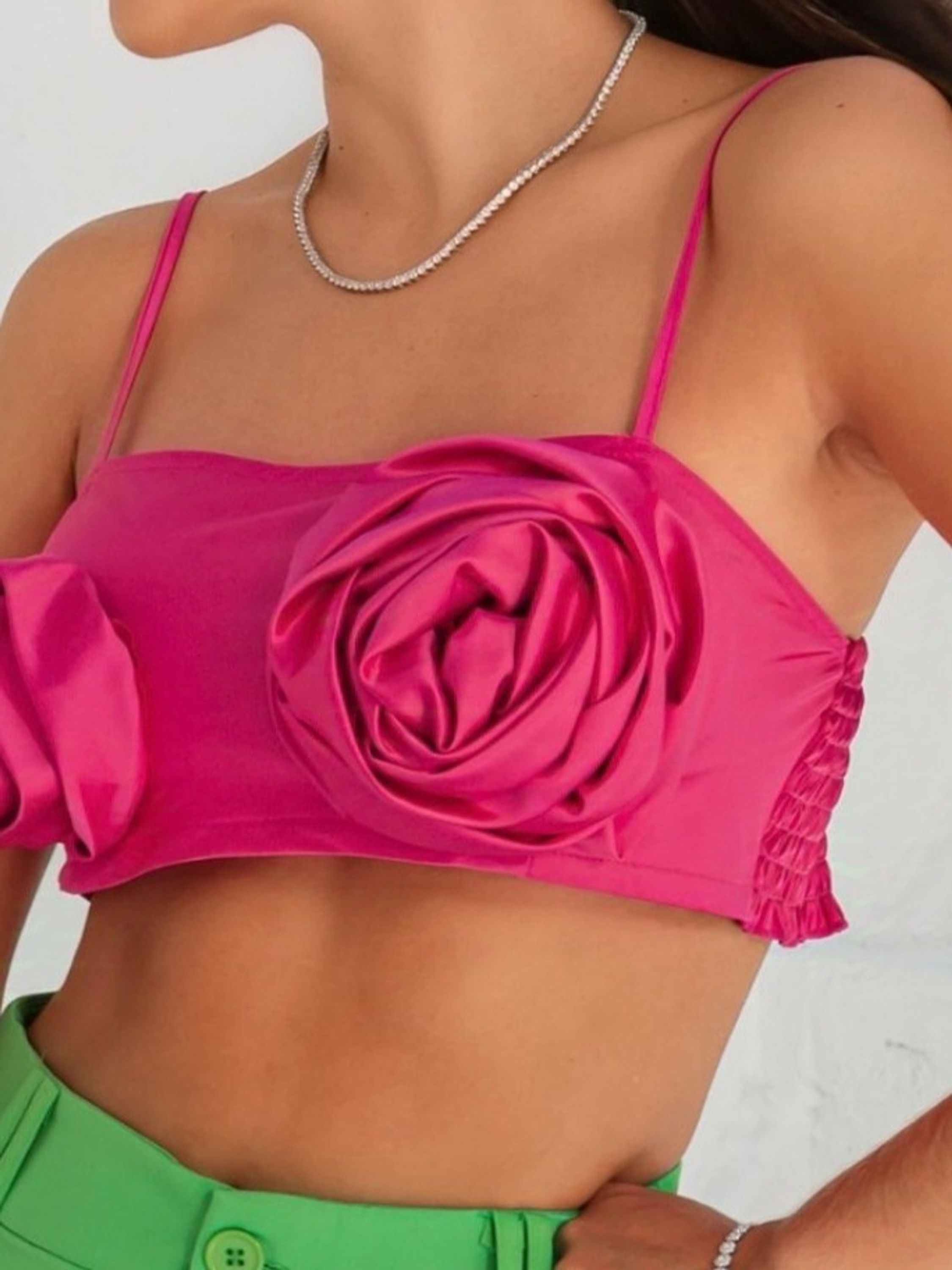 Cropped de flor