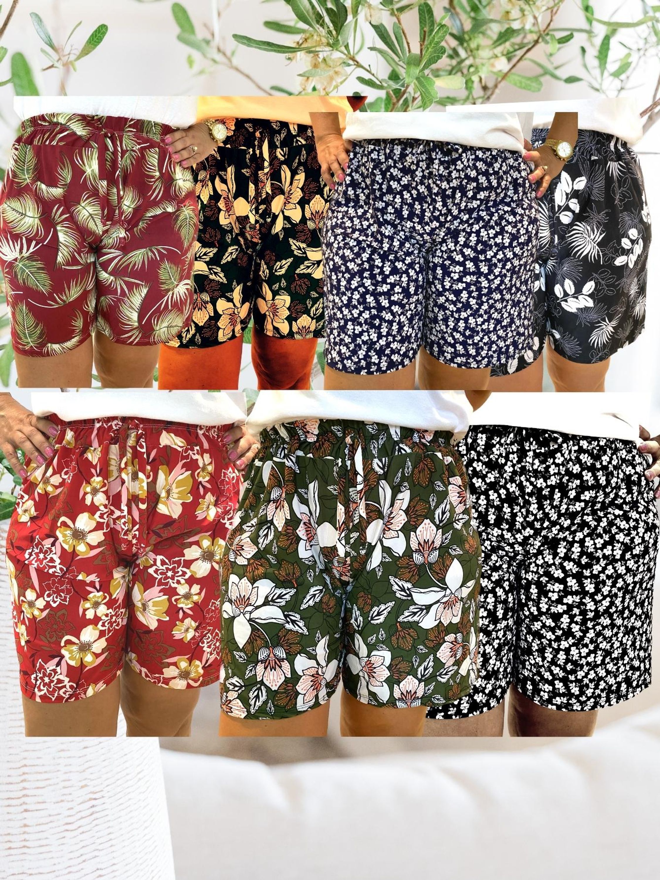 Short Plus Size Bermuda Senhora Cores Estampas Variadas Luxo