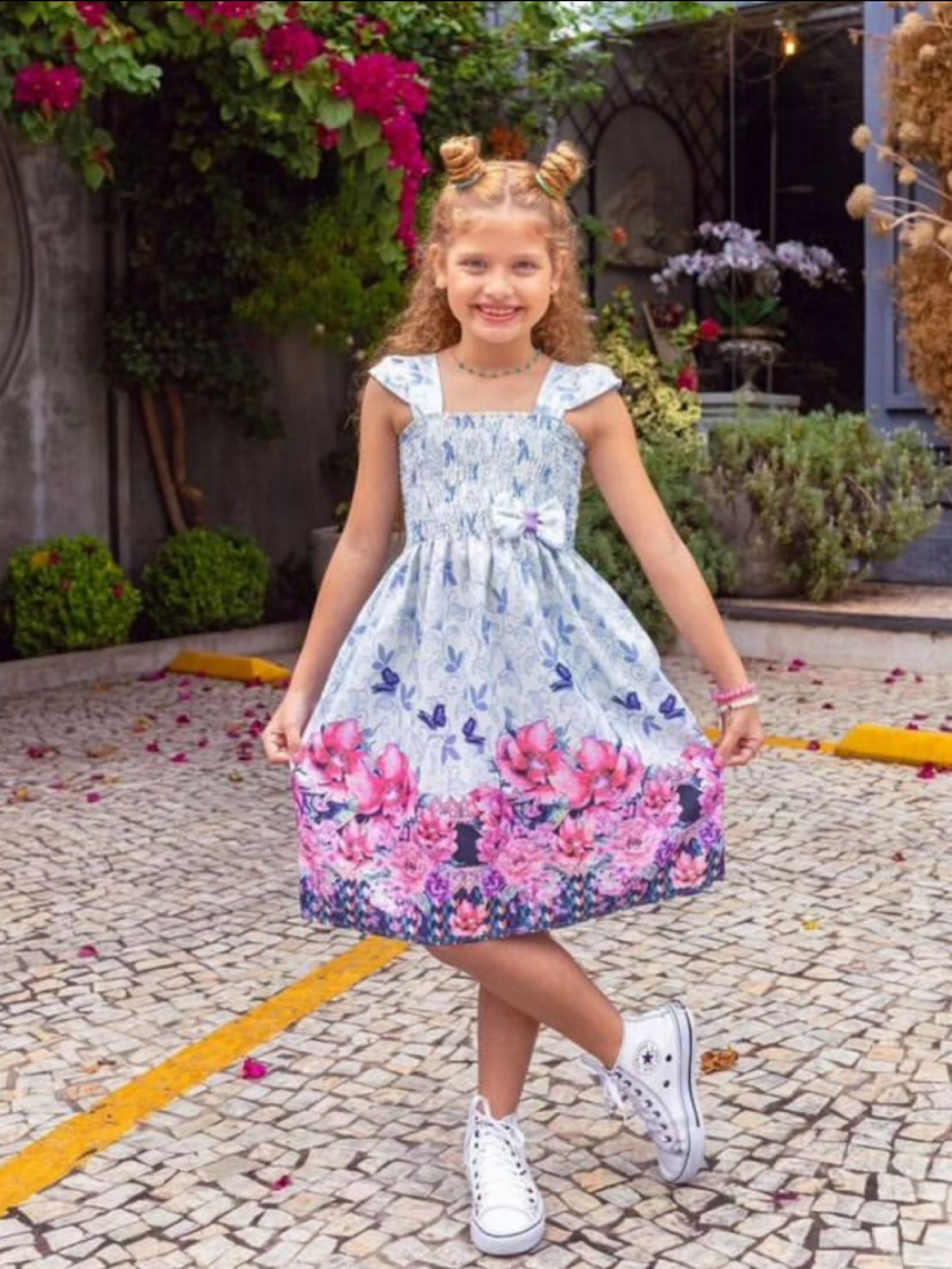 Vestido  infantil  estampado