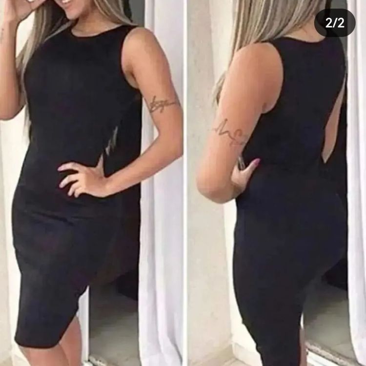 Vestido canelado algodão