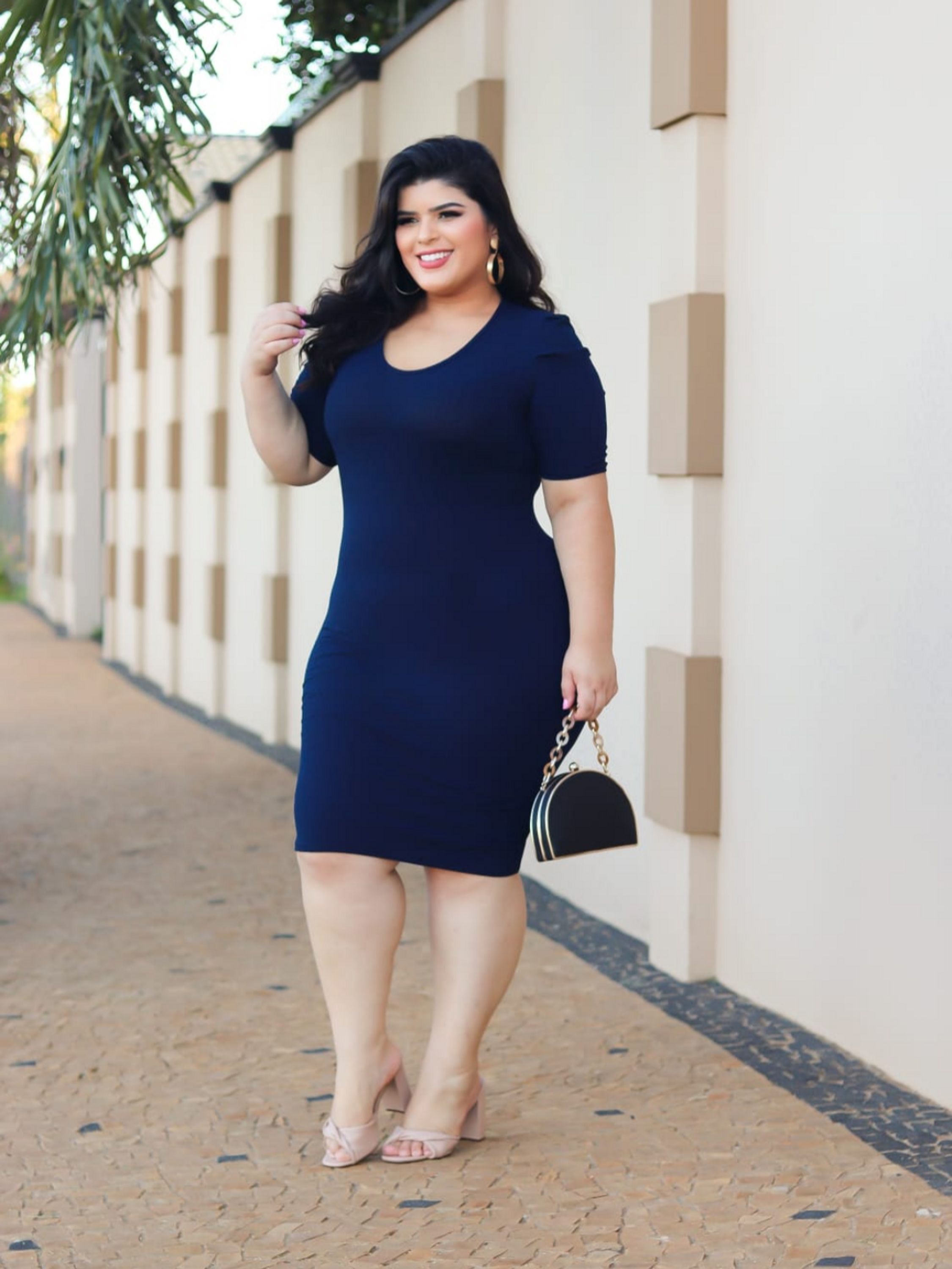 Vestido Canelado Plus Size veste até 48