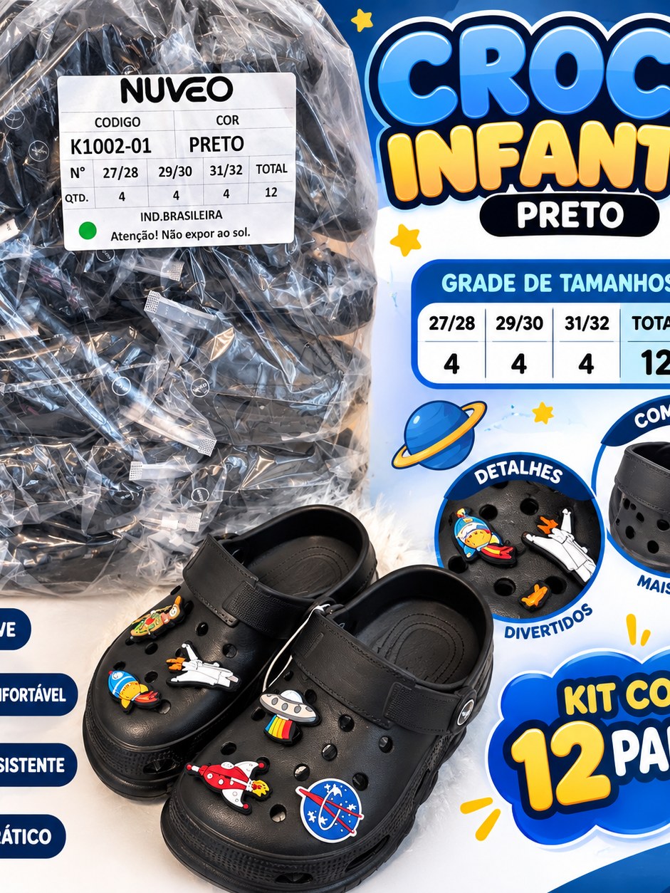 Crocs babuche infantil plataforma