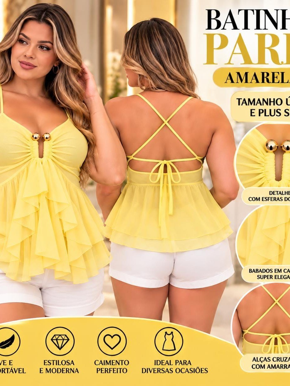 Batinha Paris Feminina com Babados