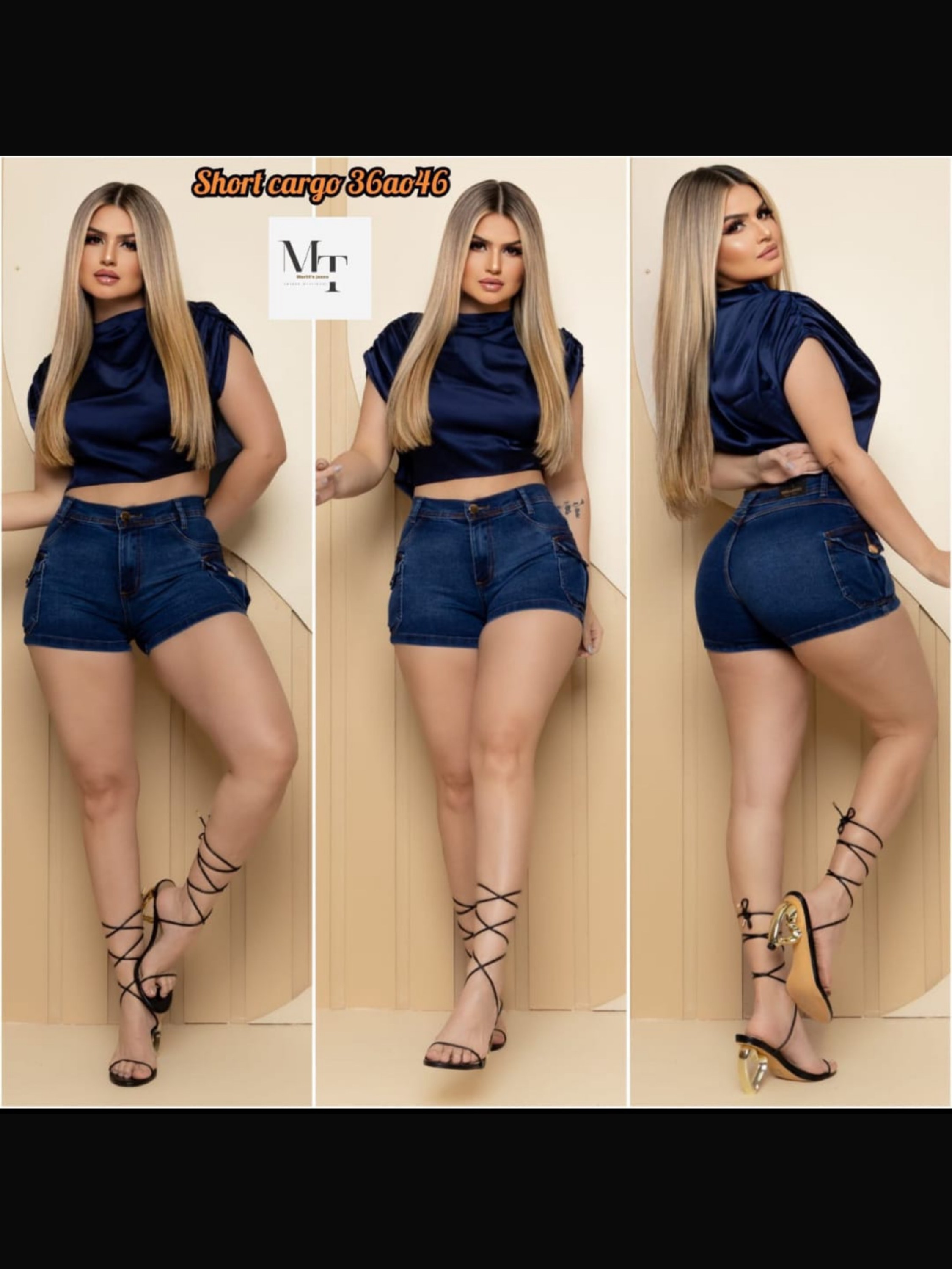 Short cargo feminino
