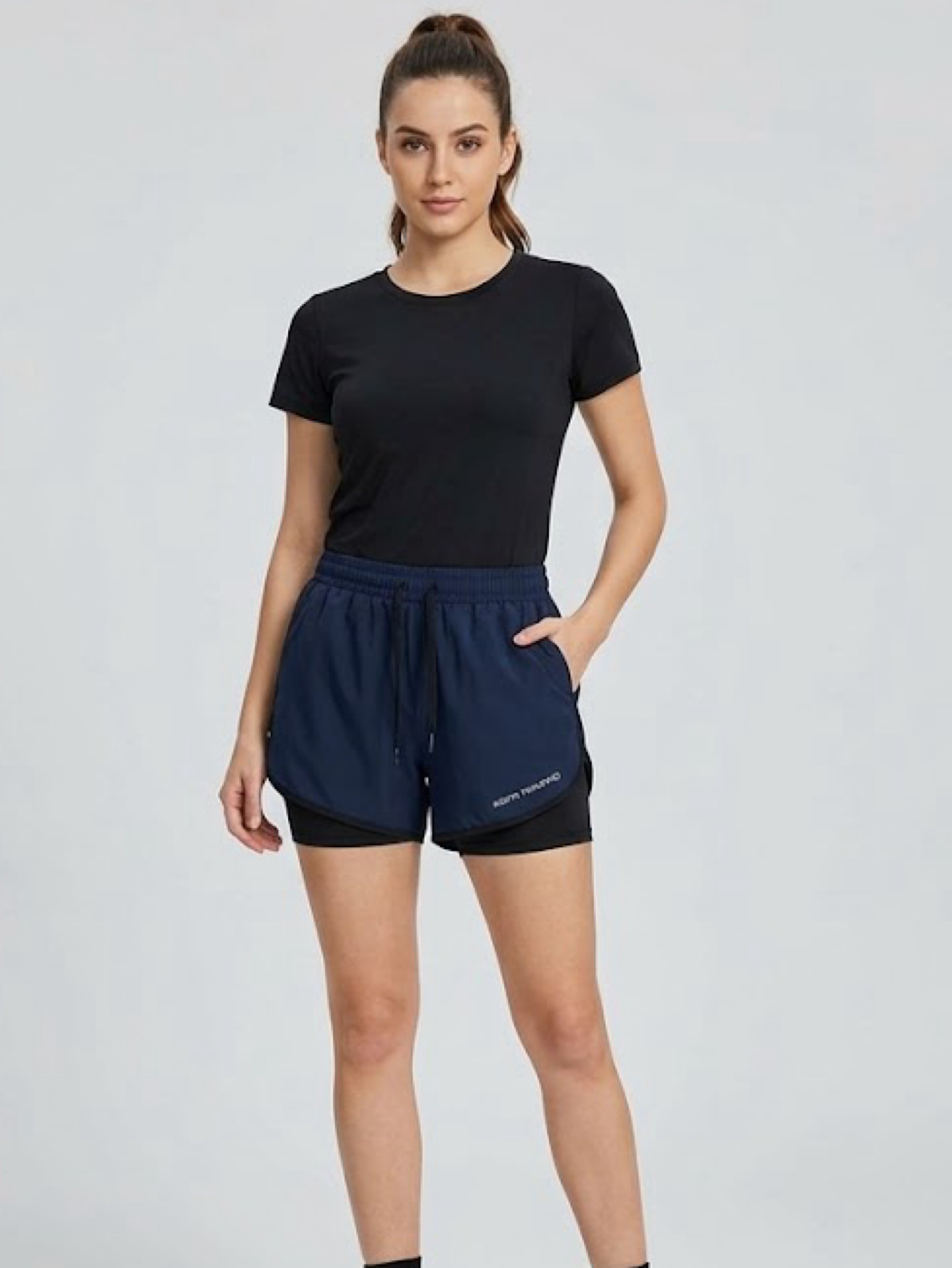 Shorts Duplo Academia Feminino