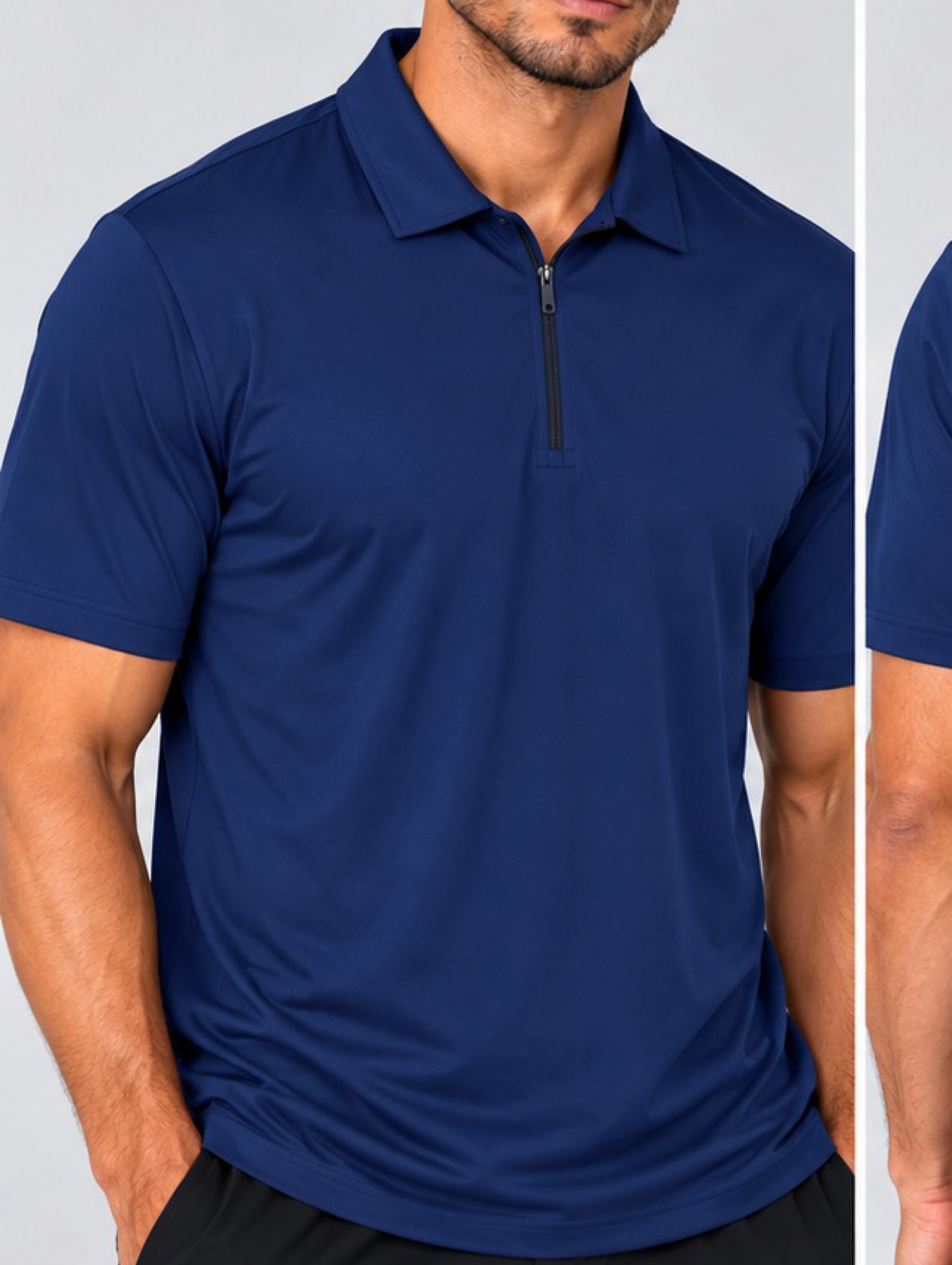 Camisa Polo com zíper Masculina